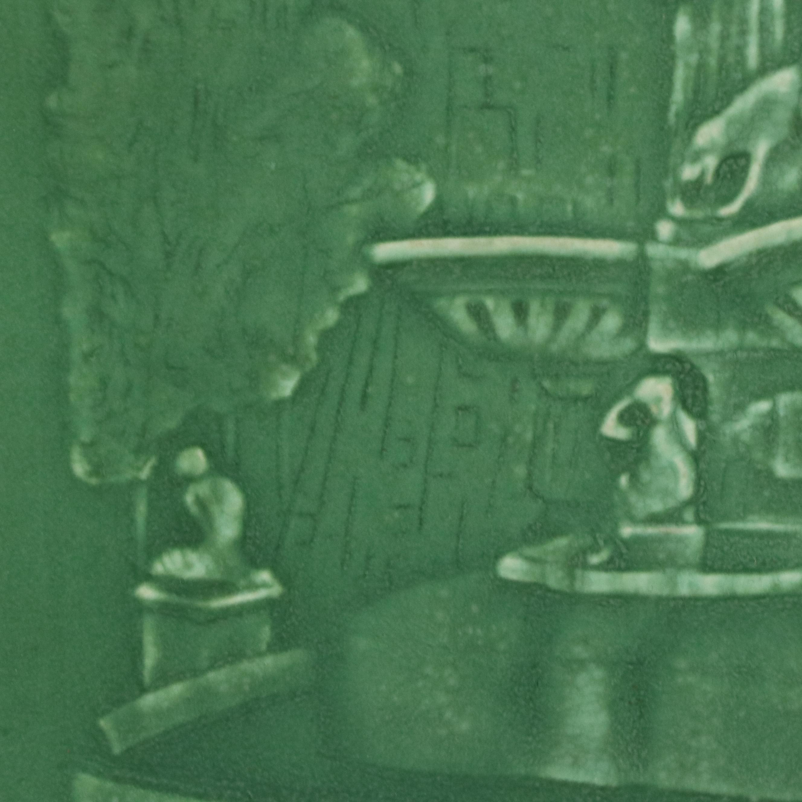 Earl Menzel Rookwood Pottery Tyler Davidson Fountain Plaque, 1957