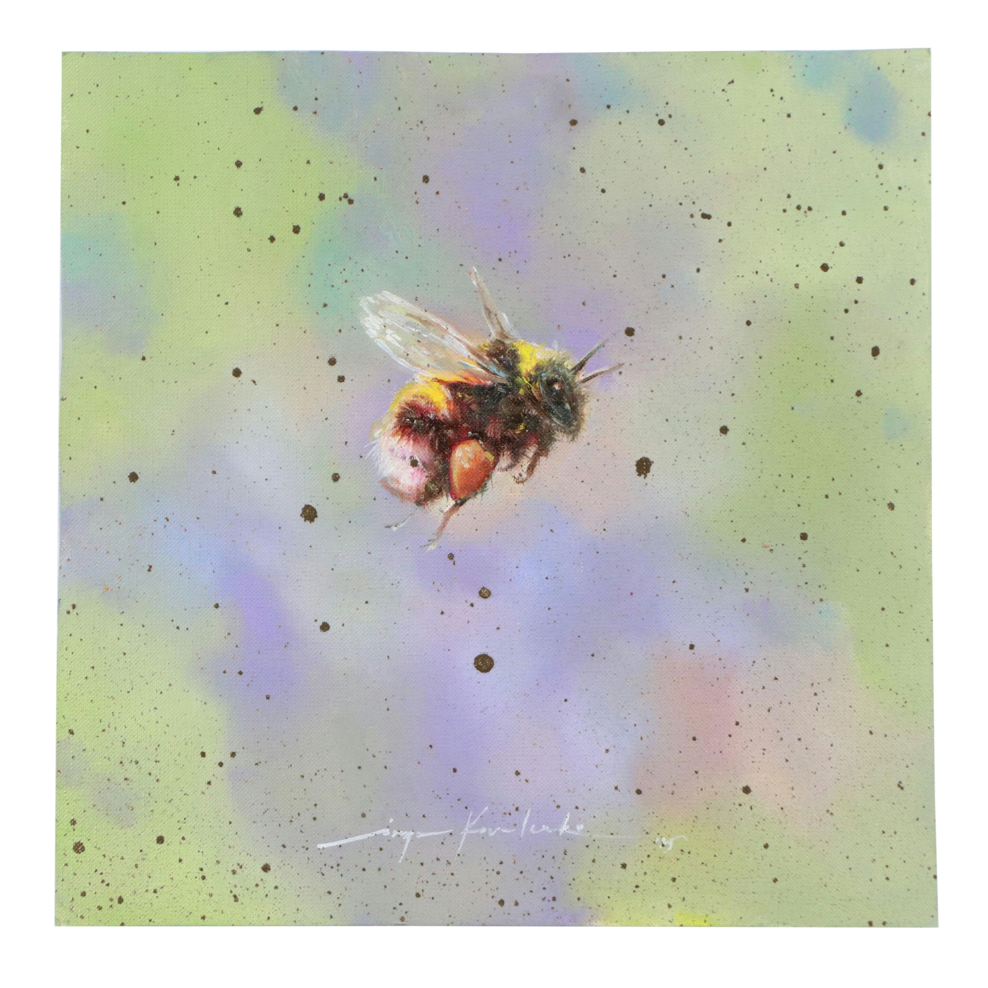Inga Kovalenko Oil Painting of Bee, 2025