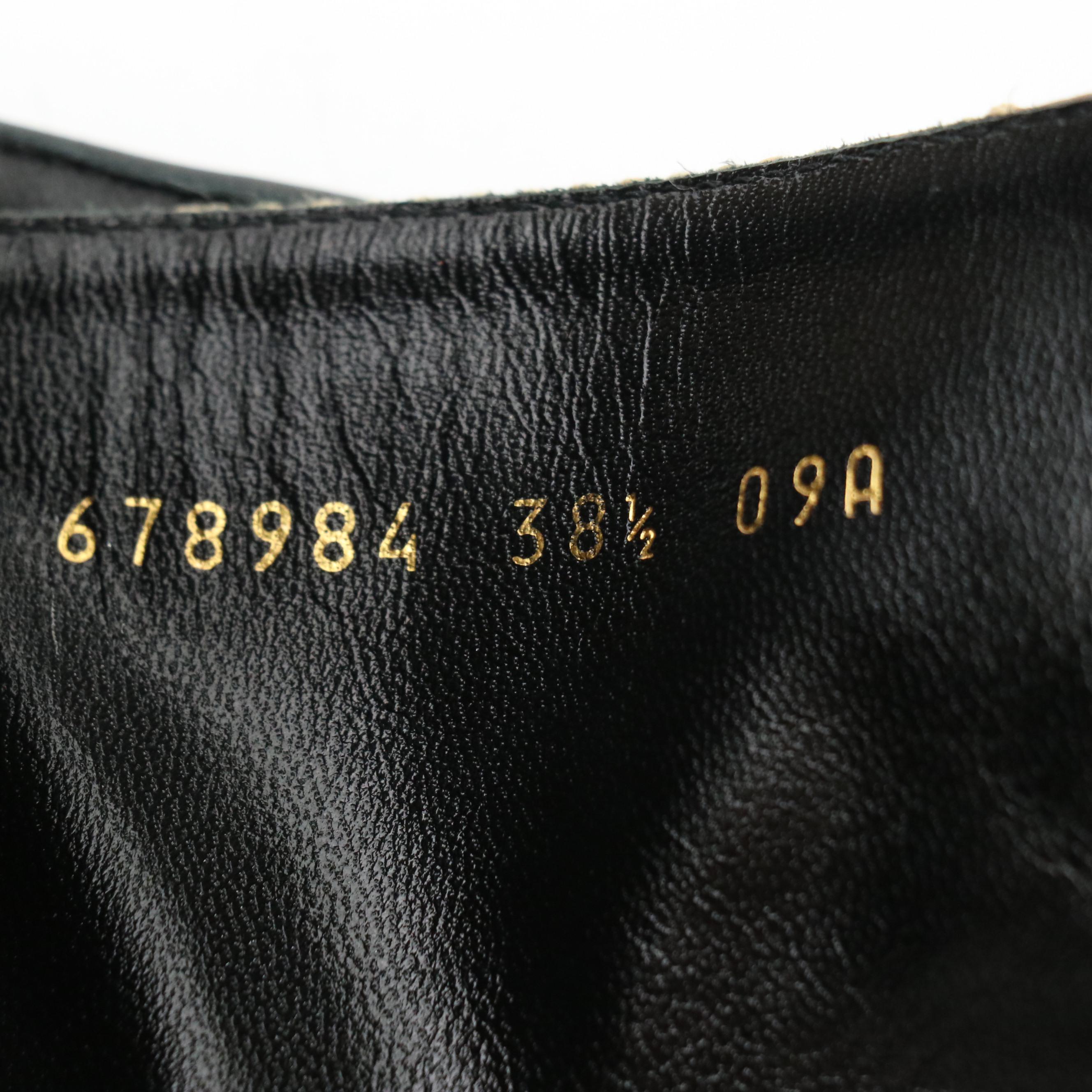 Gucci GG Marmont Strap Combat Boots in Jumbo Monogram Canvas & Calfskin Leather