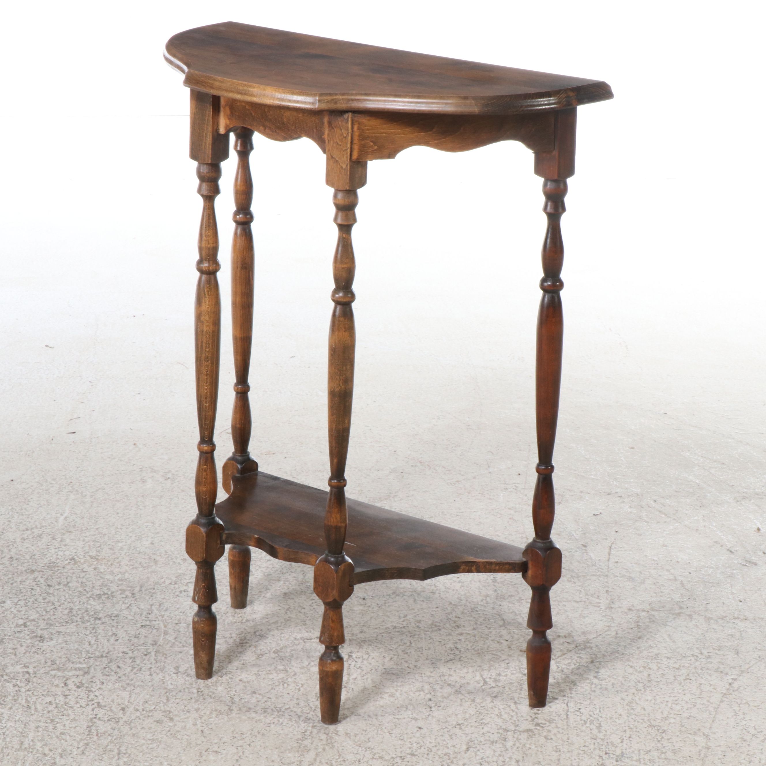 Edwardian Console Table with Stretcher Shelf, Early 20th Century