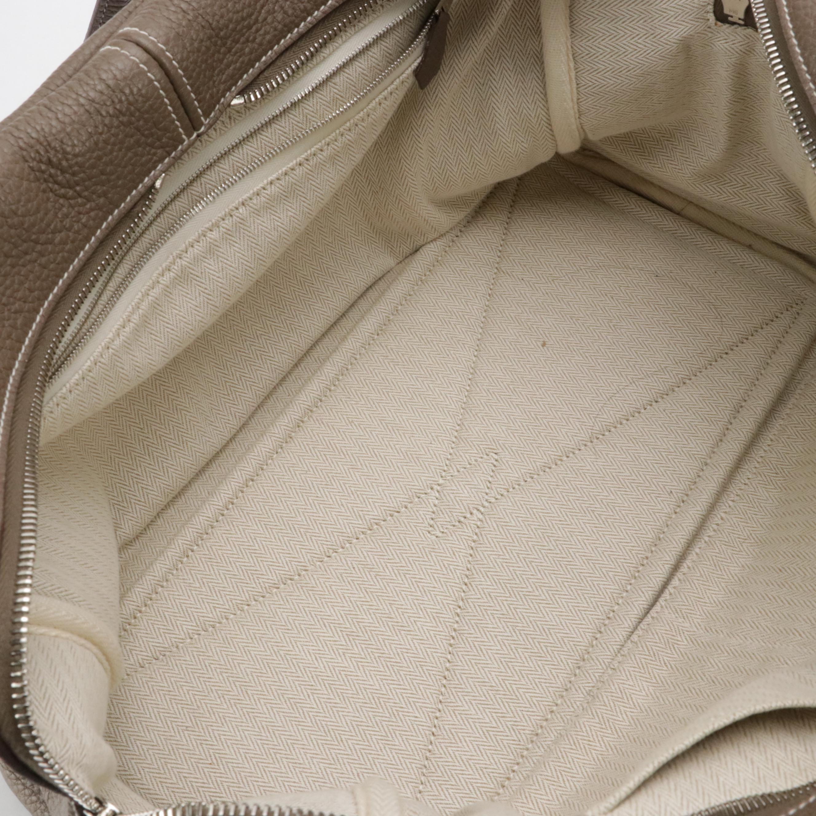 Hermès Victoria II 35 Shoulder Bag in Taupe Clemence Leather