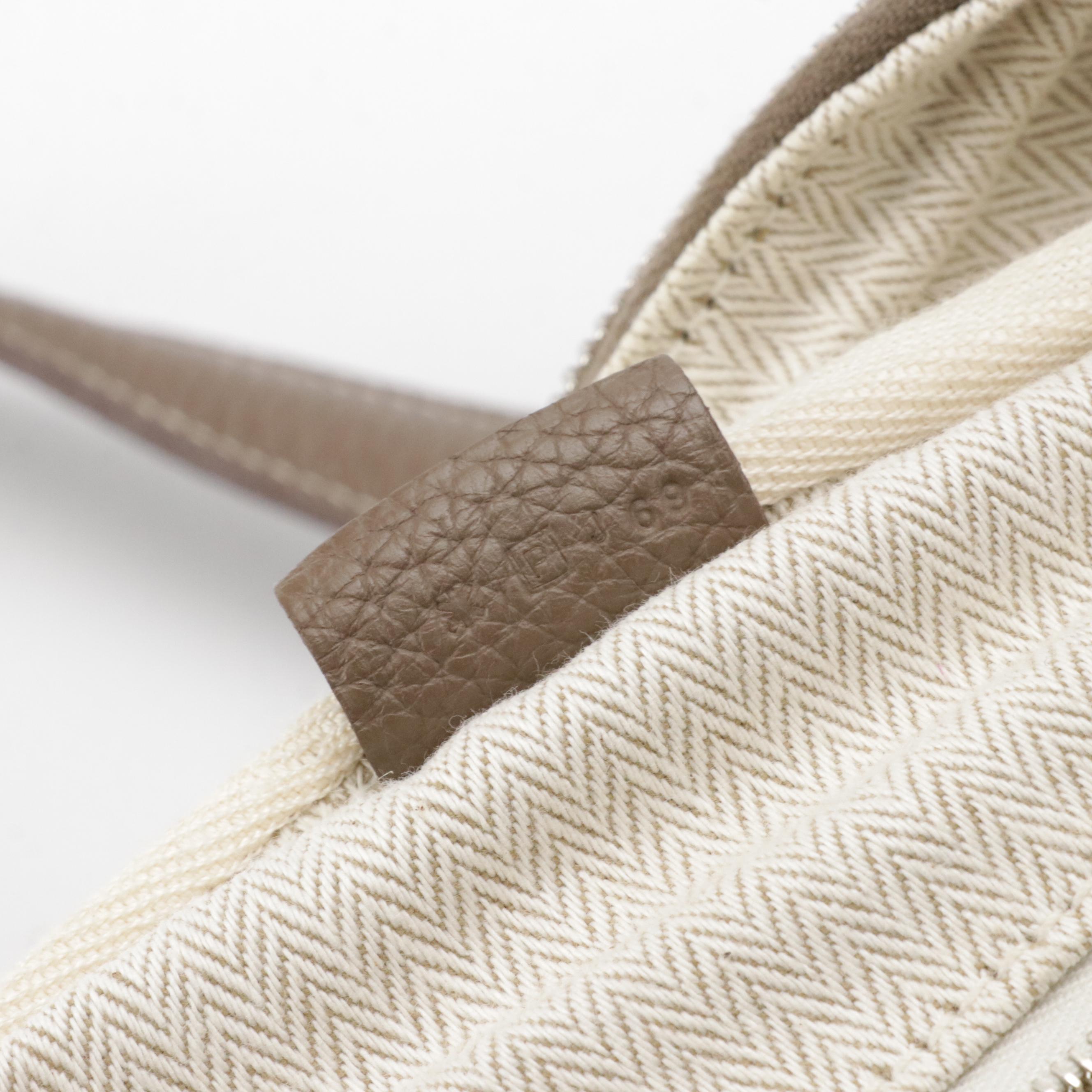 Hermès Victoria II 35 Shoulder Bag in Taupe Clemence Leather