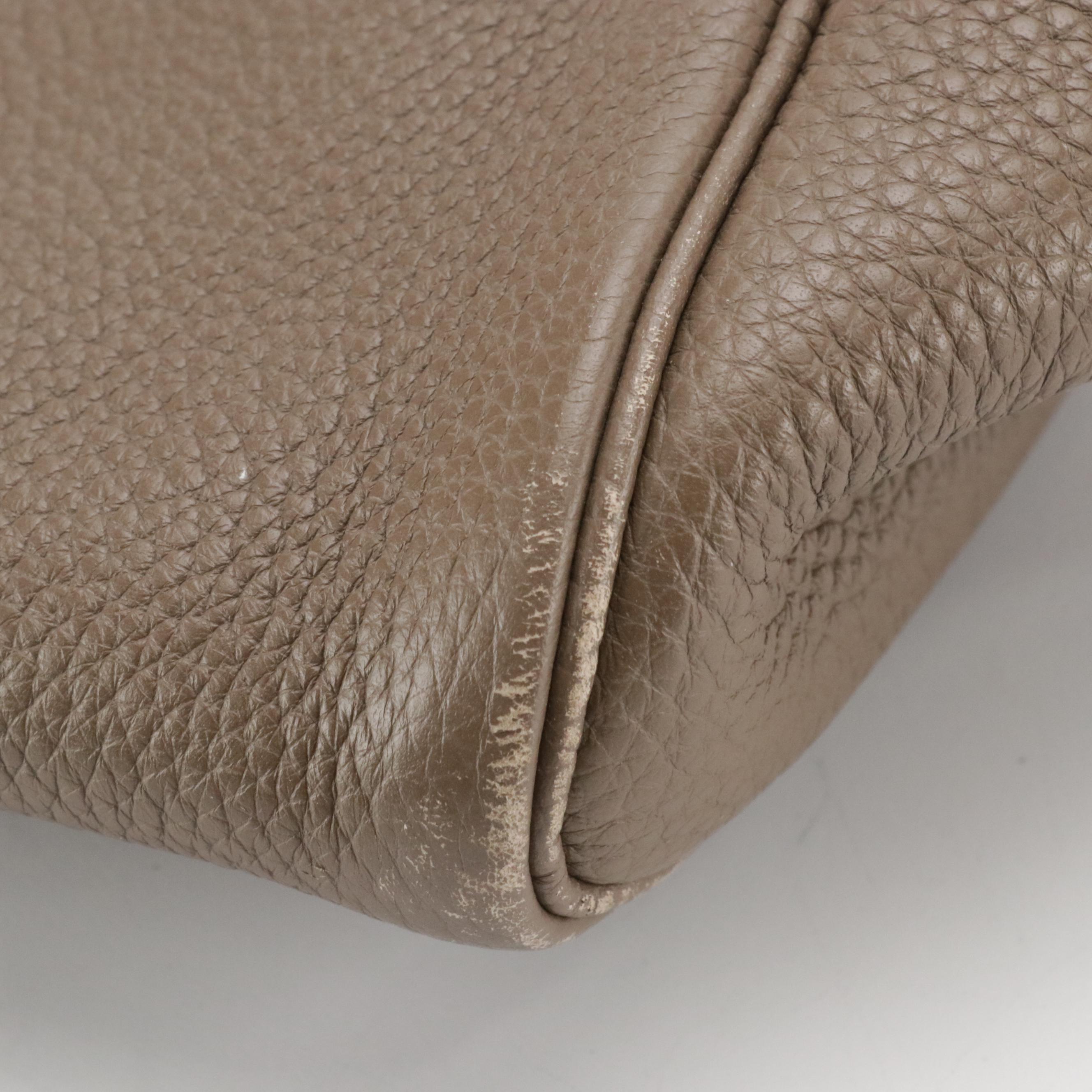 Hermès Victoria II 35 Shoulder Bag in Taupe Clemence Leather