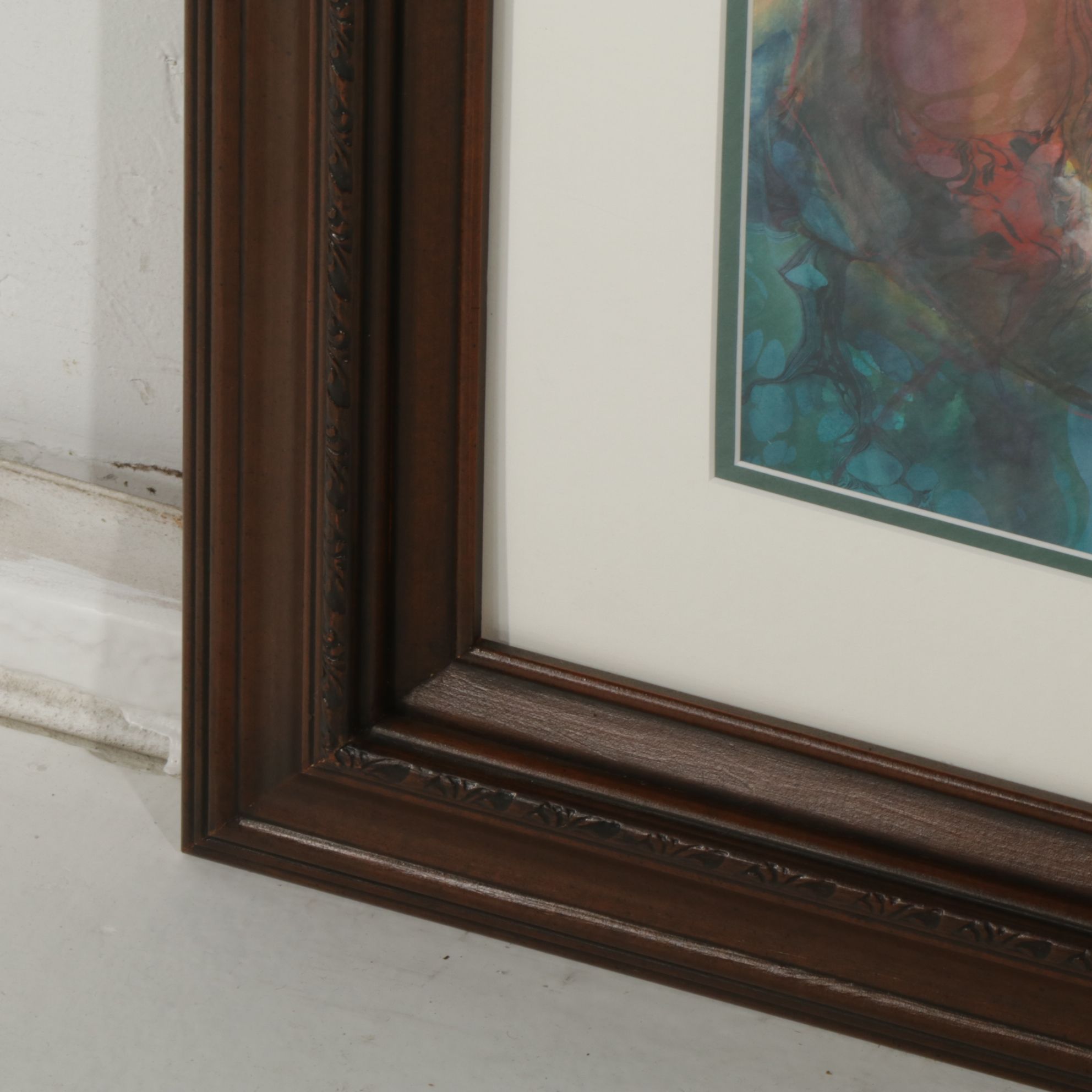 Lora Garcelon Stylized Watercolor Portrait Painting of Cat, Early 21st Century