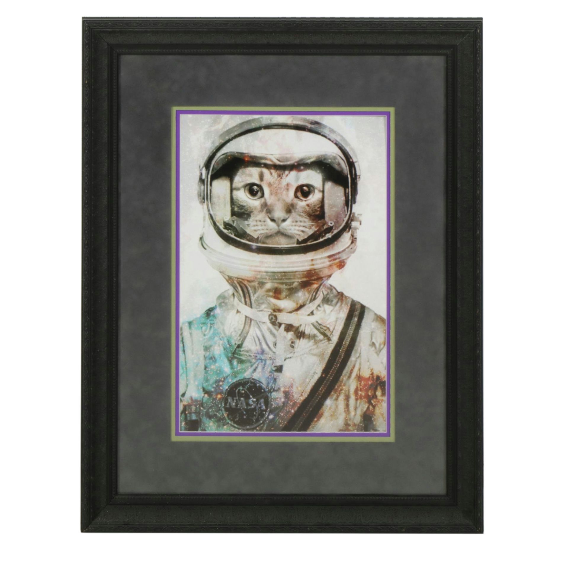 Giclee Print of Anthropomorphized Cat in Astronaut Suit, Early 21st Century