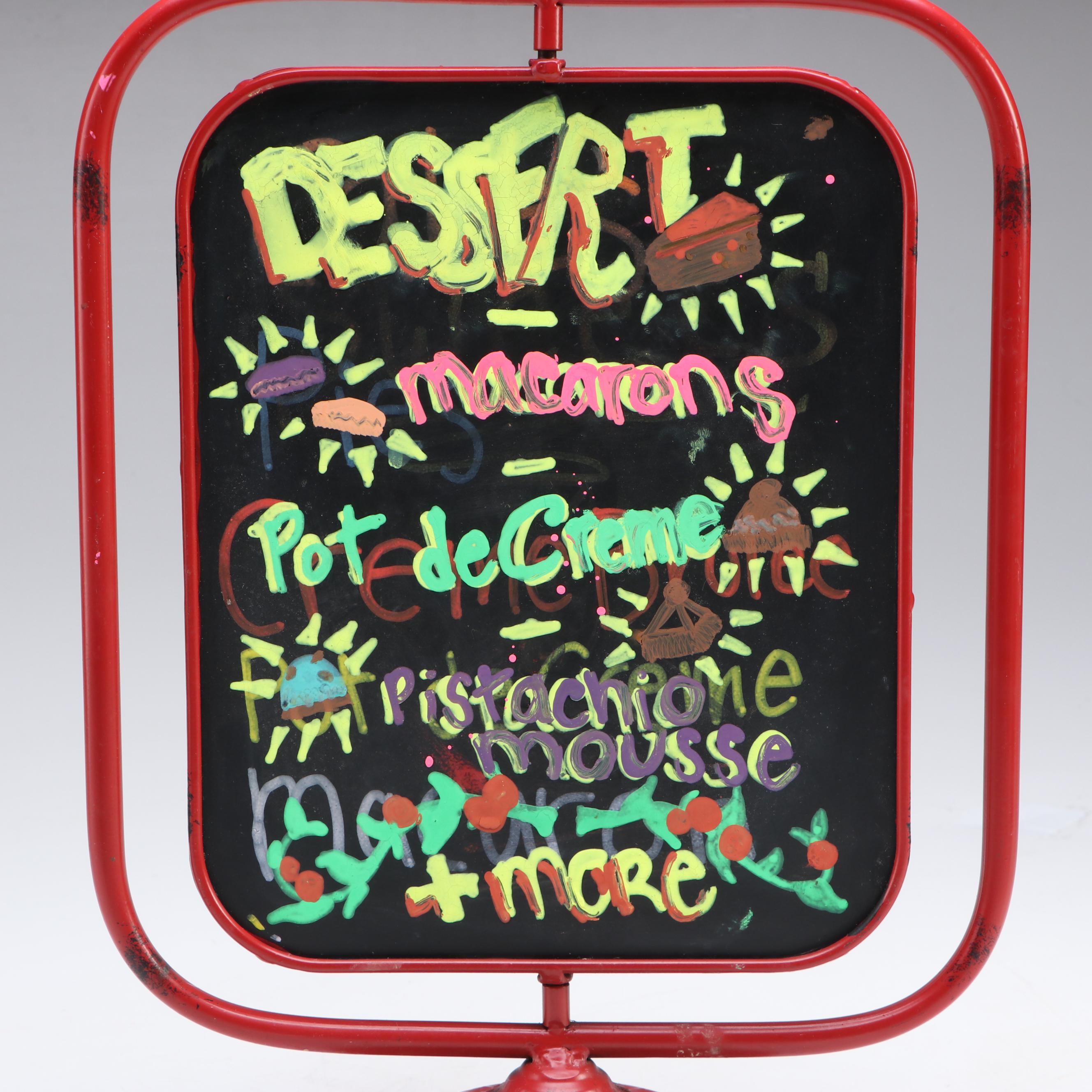 Americana Red Apple Chalkboard Sign