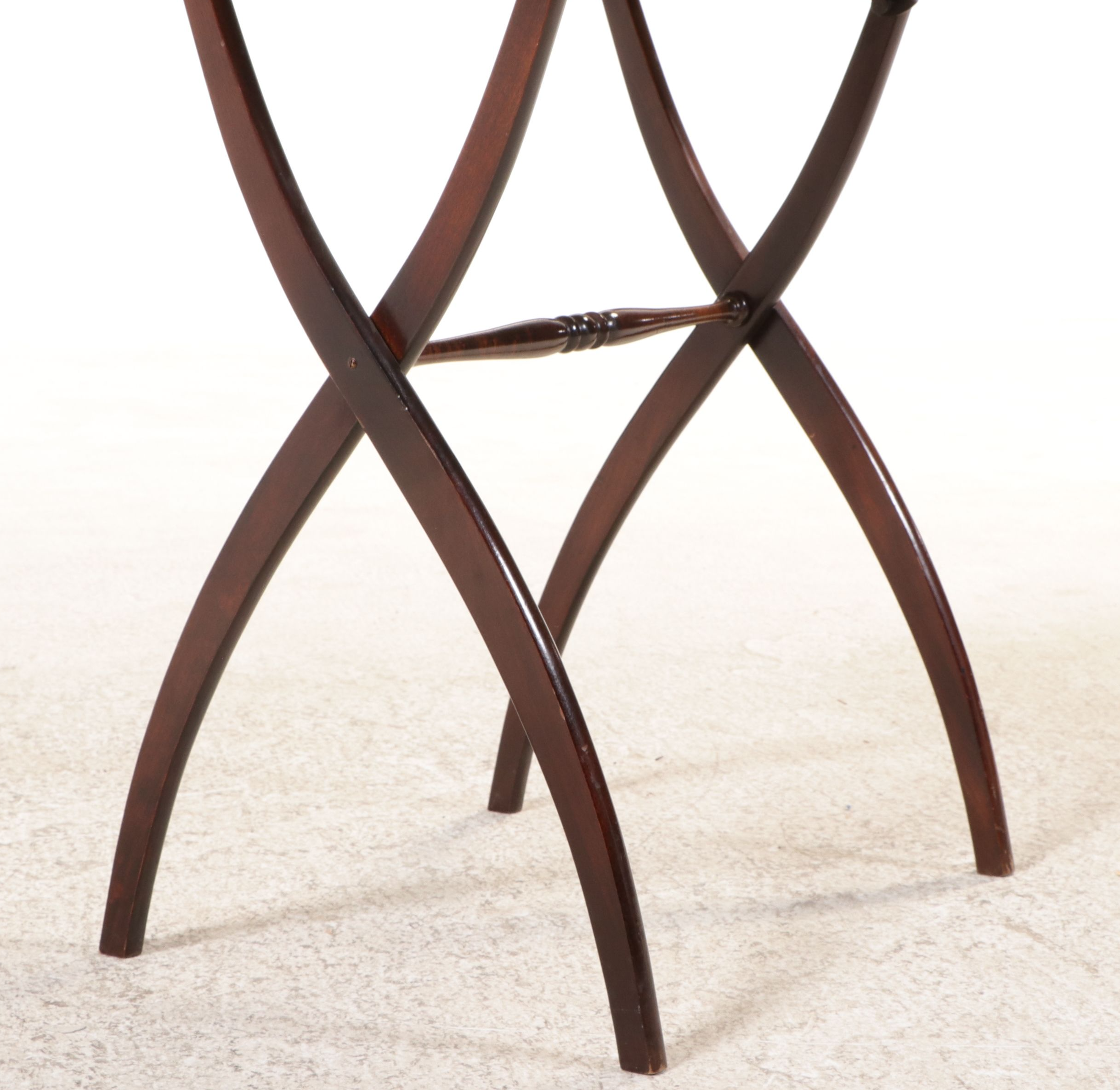 Curule-Form Mahogany Folding Table