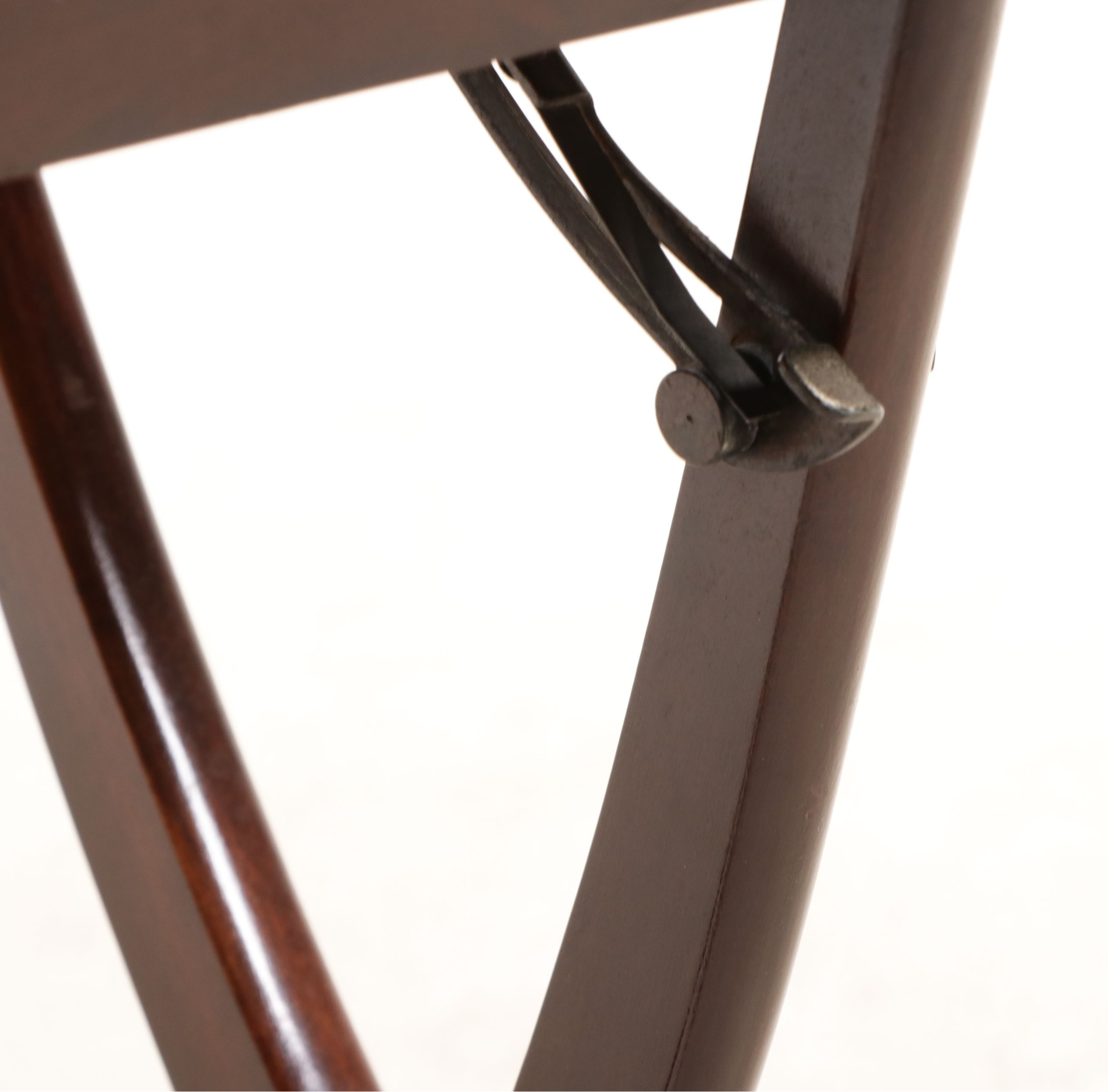 Curule-Form Mahogany Folding Table