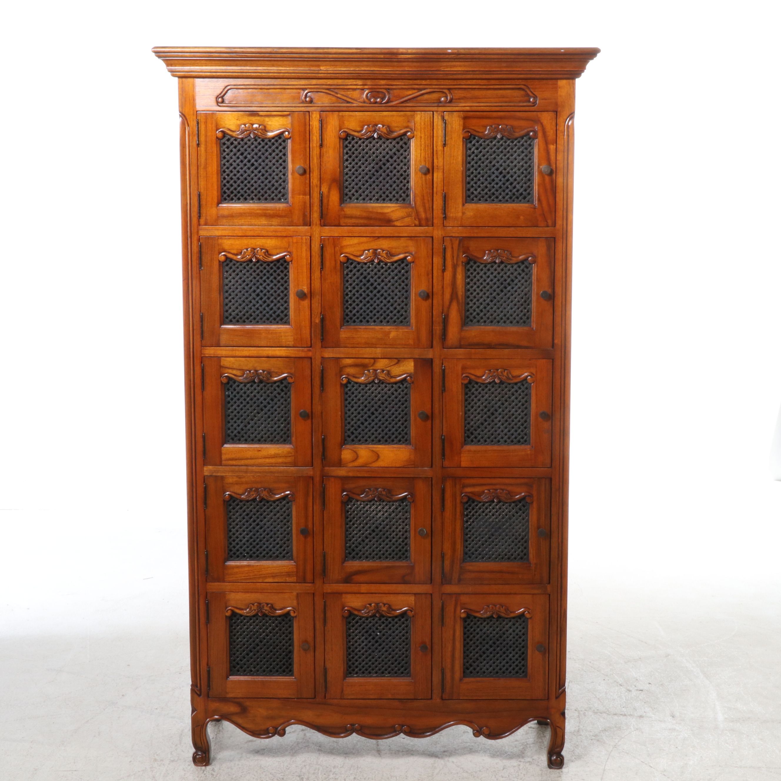 French Provincial Style Fifteen-Door Cabinet