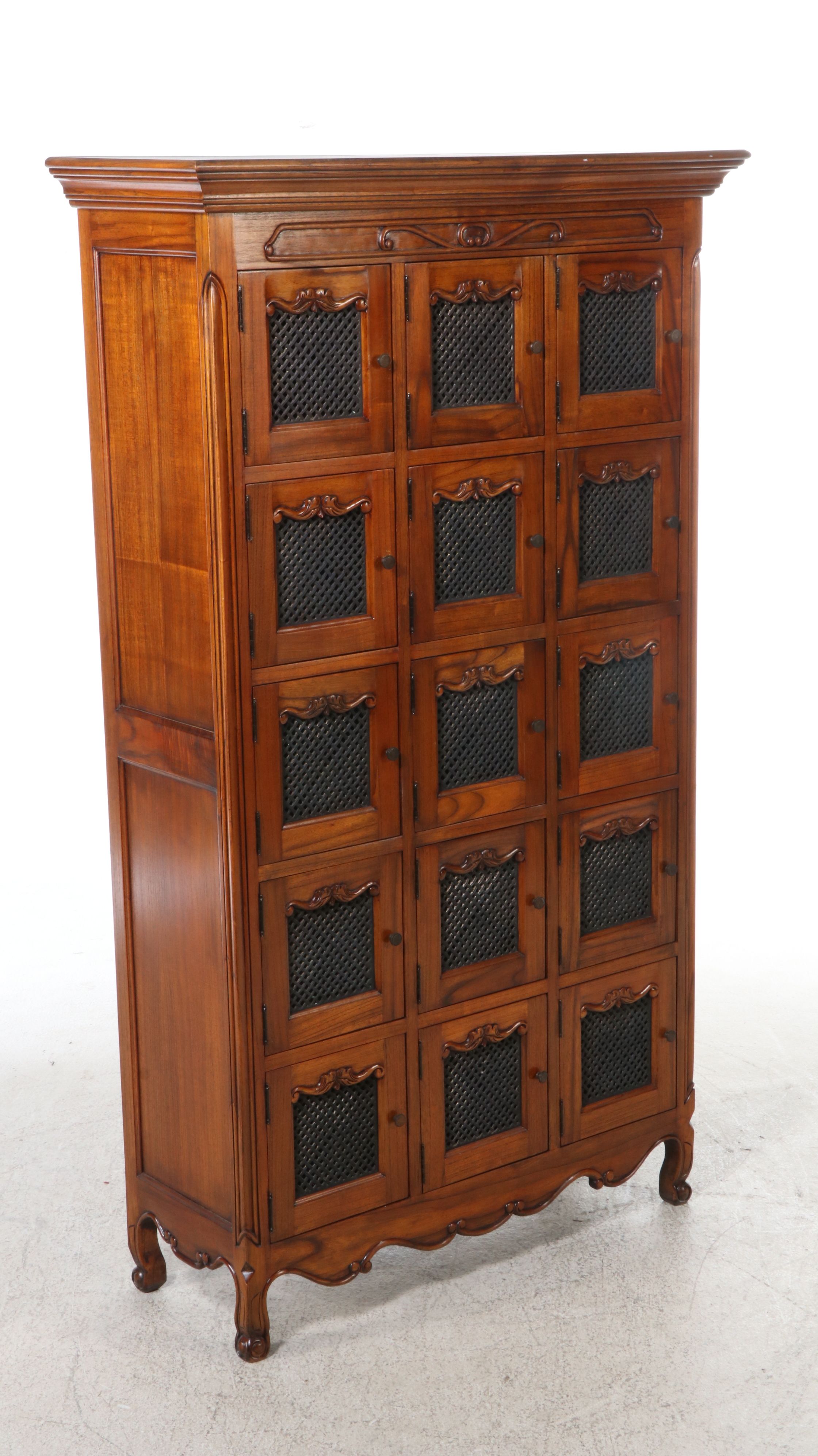 French Provincial Style Fifteen-Door Cabinet
