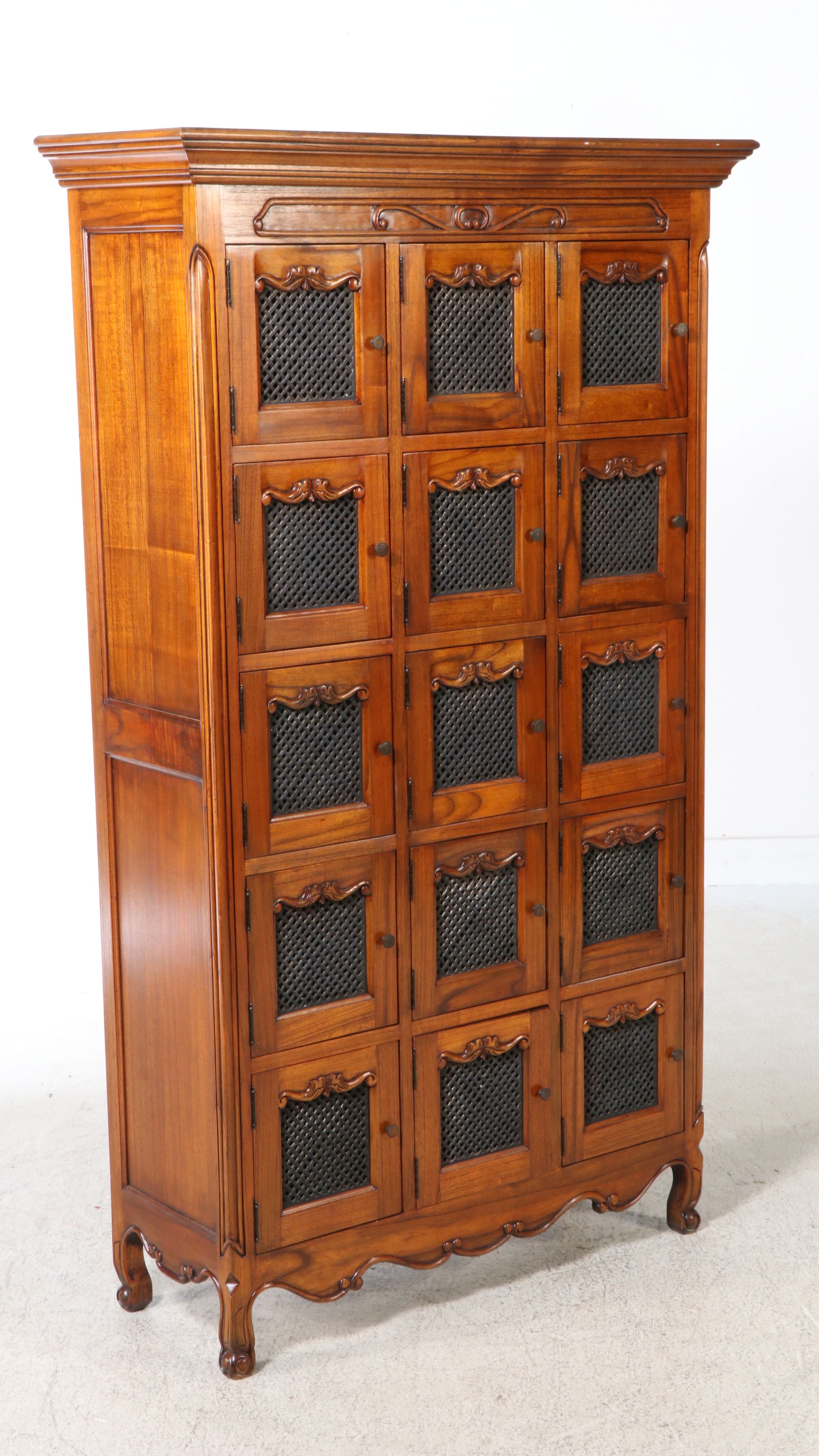 French Provincial Style Fifteen-Door Cabinet