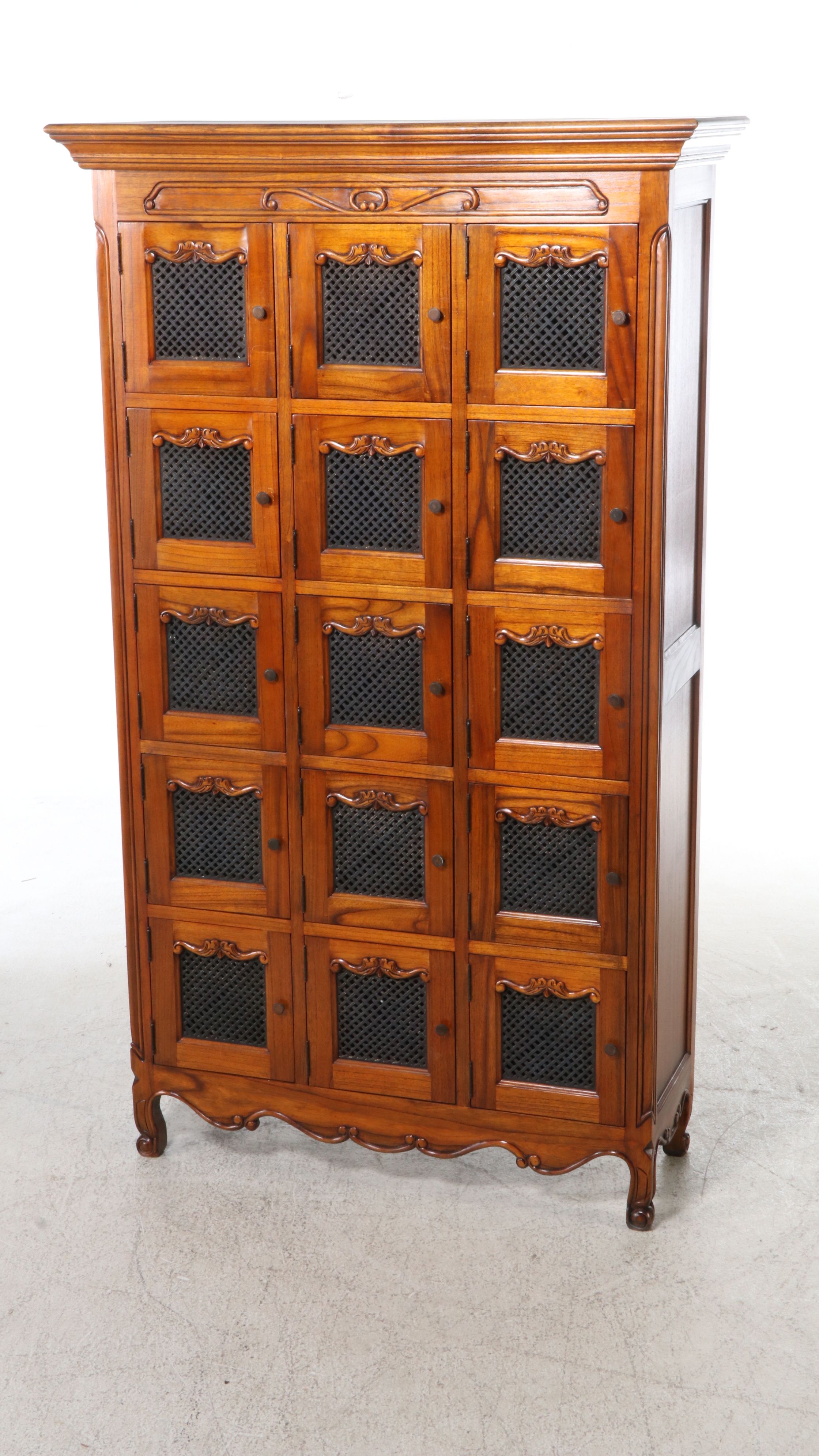 French Provincial Style Fifteen-Door Cabinet