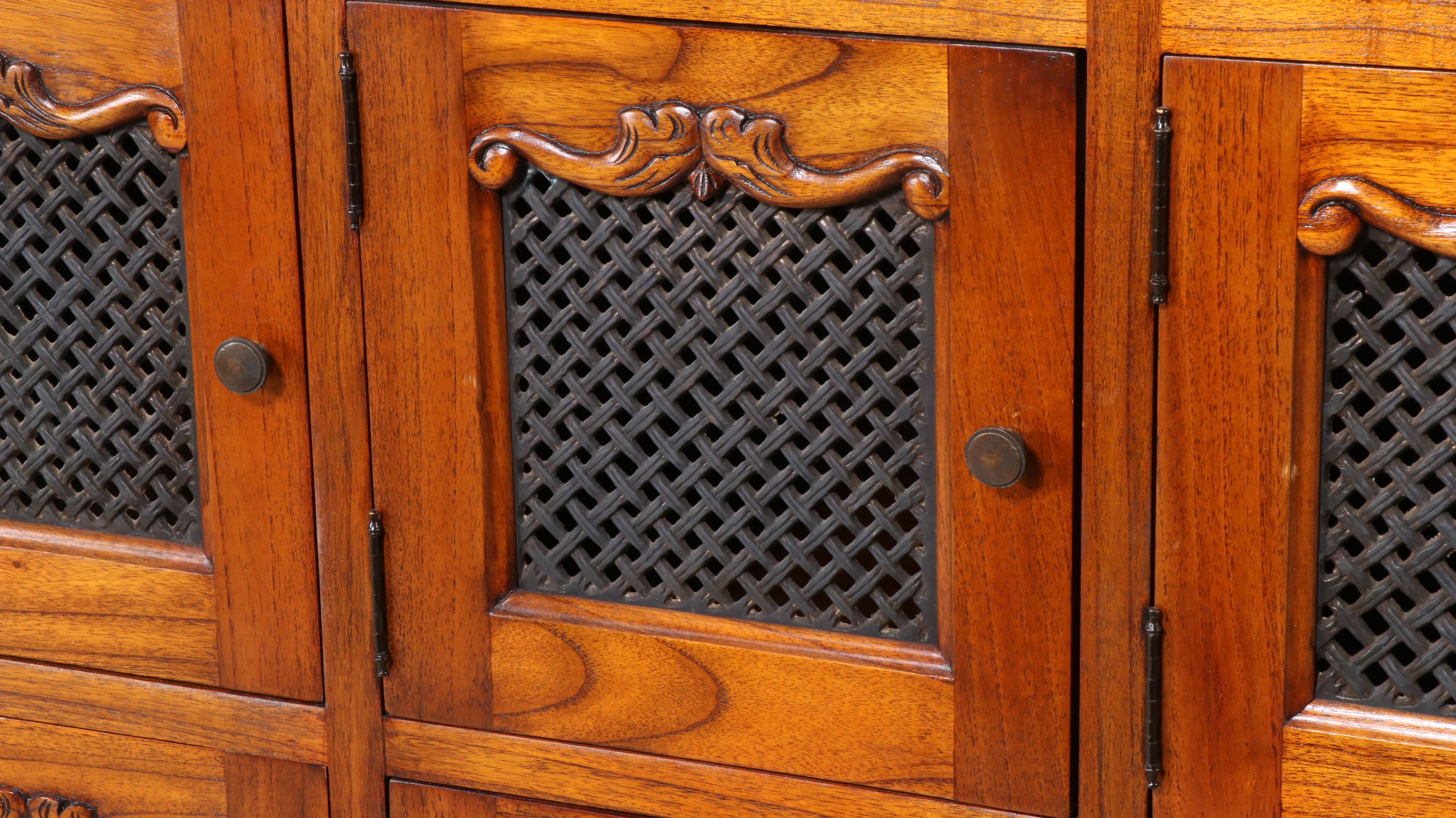 French Provincial Style Fifteen-Door Cabinet