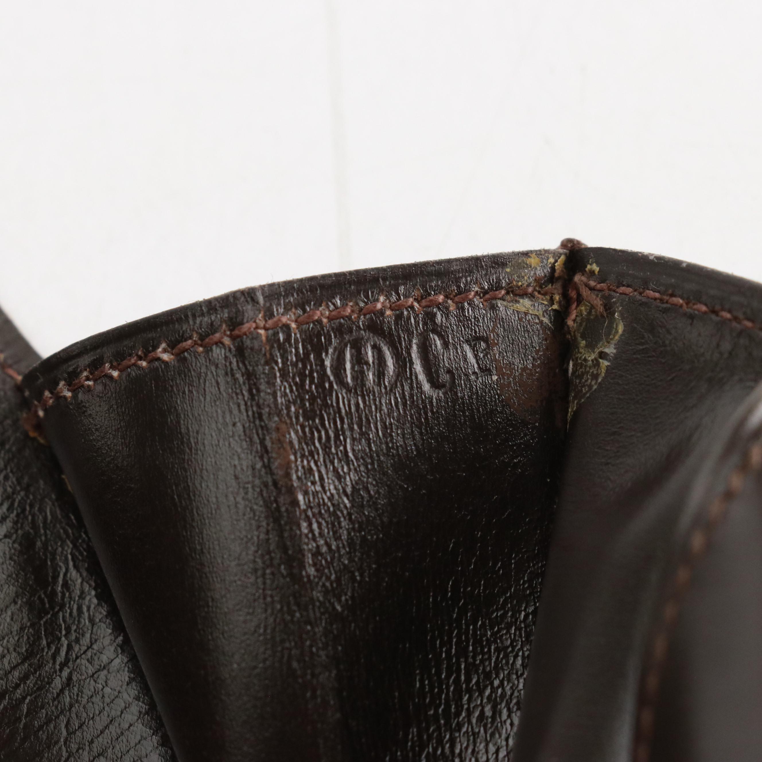 Hermès Rio Envelope Clutch in Dark Brown Gulliver Leather, 1970s