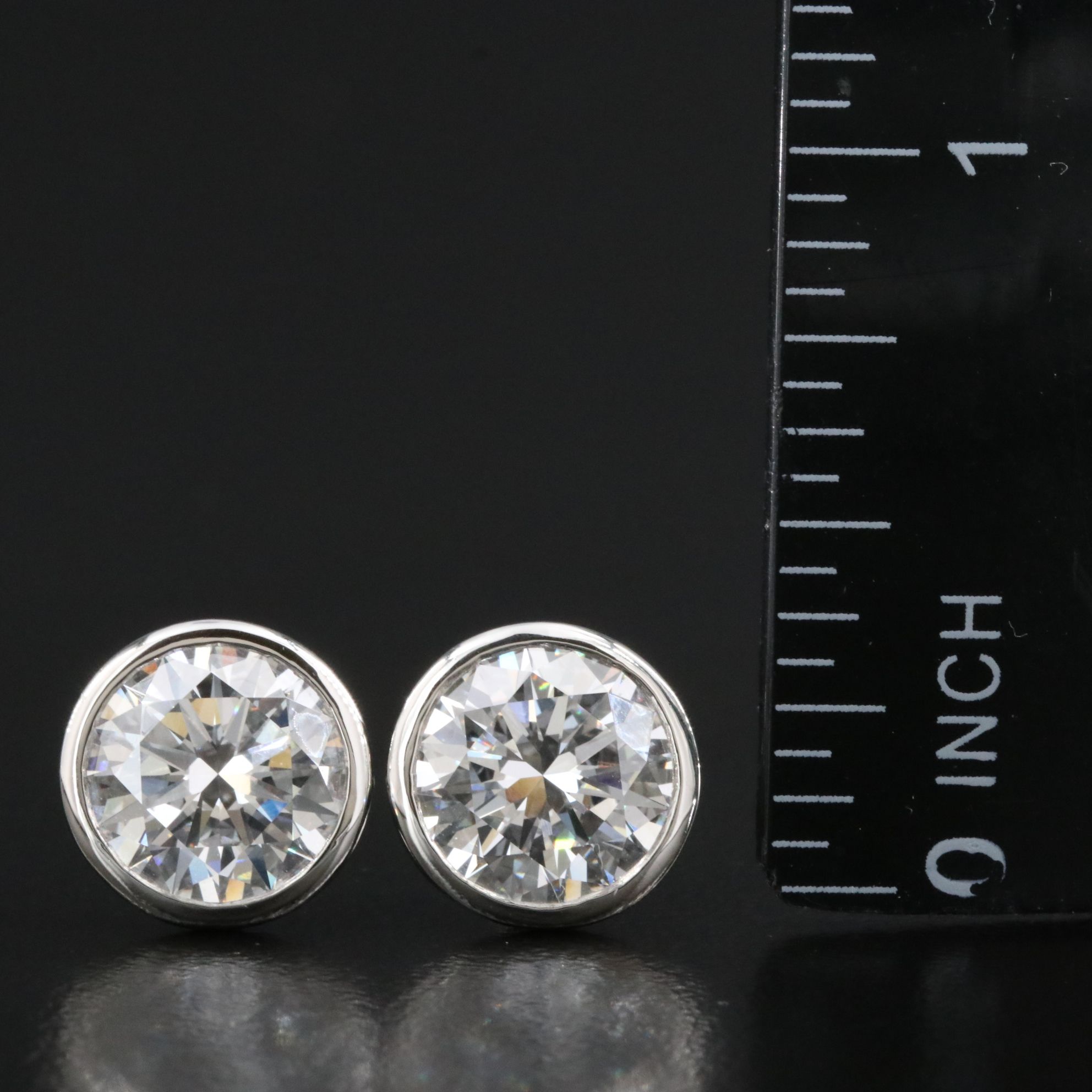 Platinum 5.17 CTW Lab Grown Diamond Stud Earrings with IGI Reports