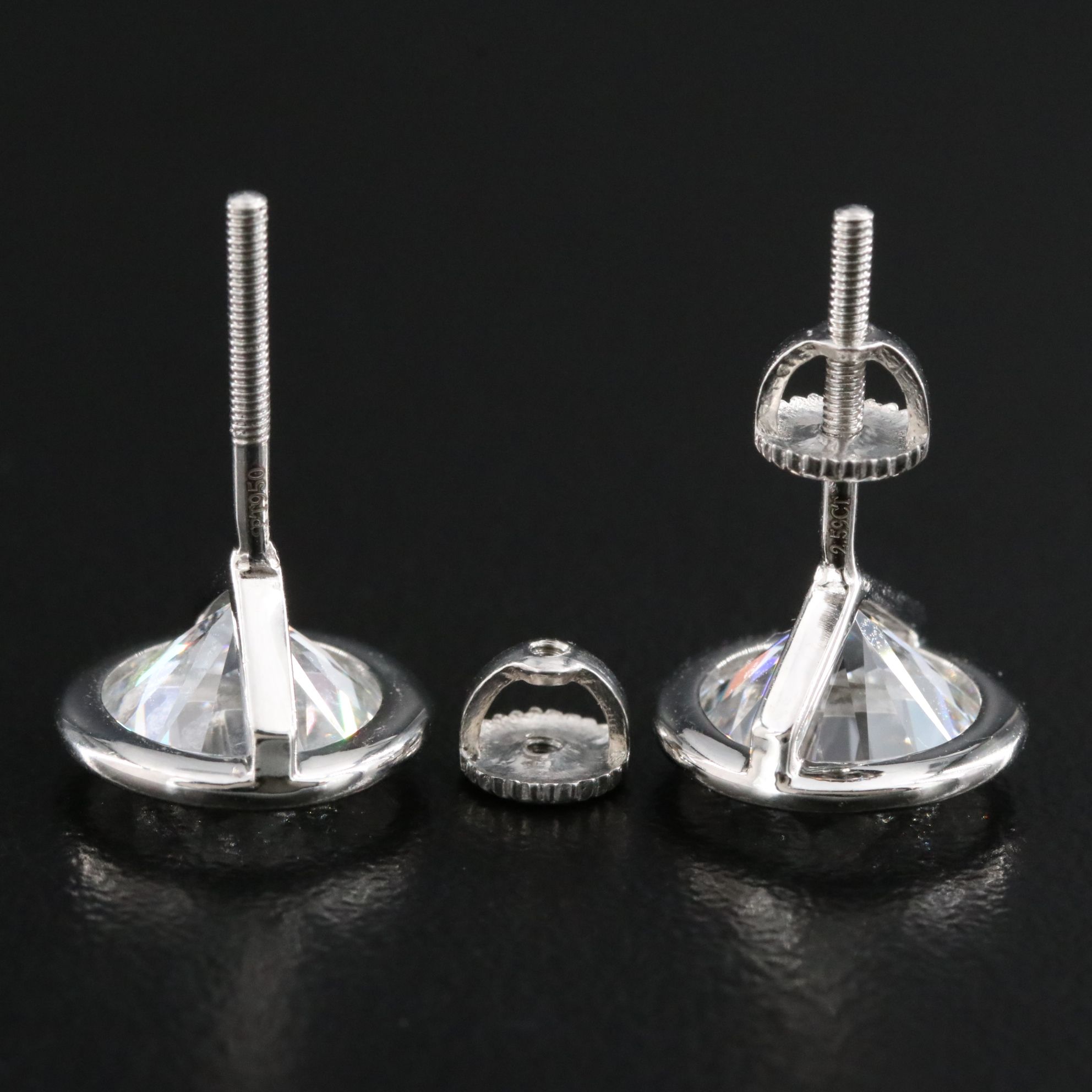 Platinum 5.17 CTW Lab Grown Diamond Stud Earrings with IGI Reports