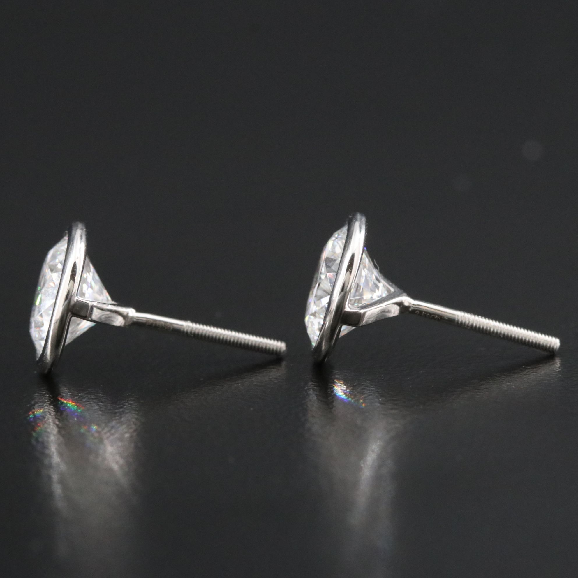 Platinum 5.17 CTW Lab Grown Diamond Stud Earrings with IGI Reports