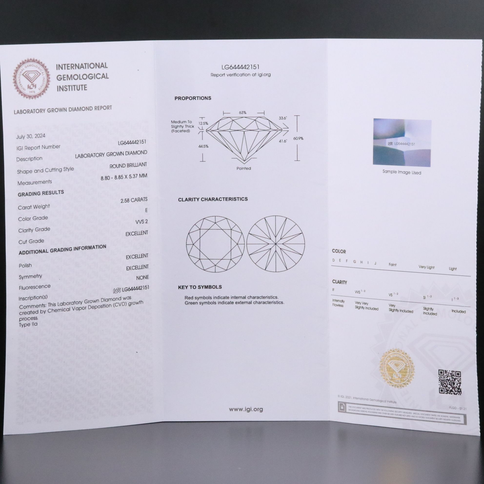 Platinum 5.17 CTW Lab Grown Diamond Stud Earrings with IGI Reports