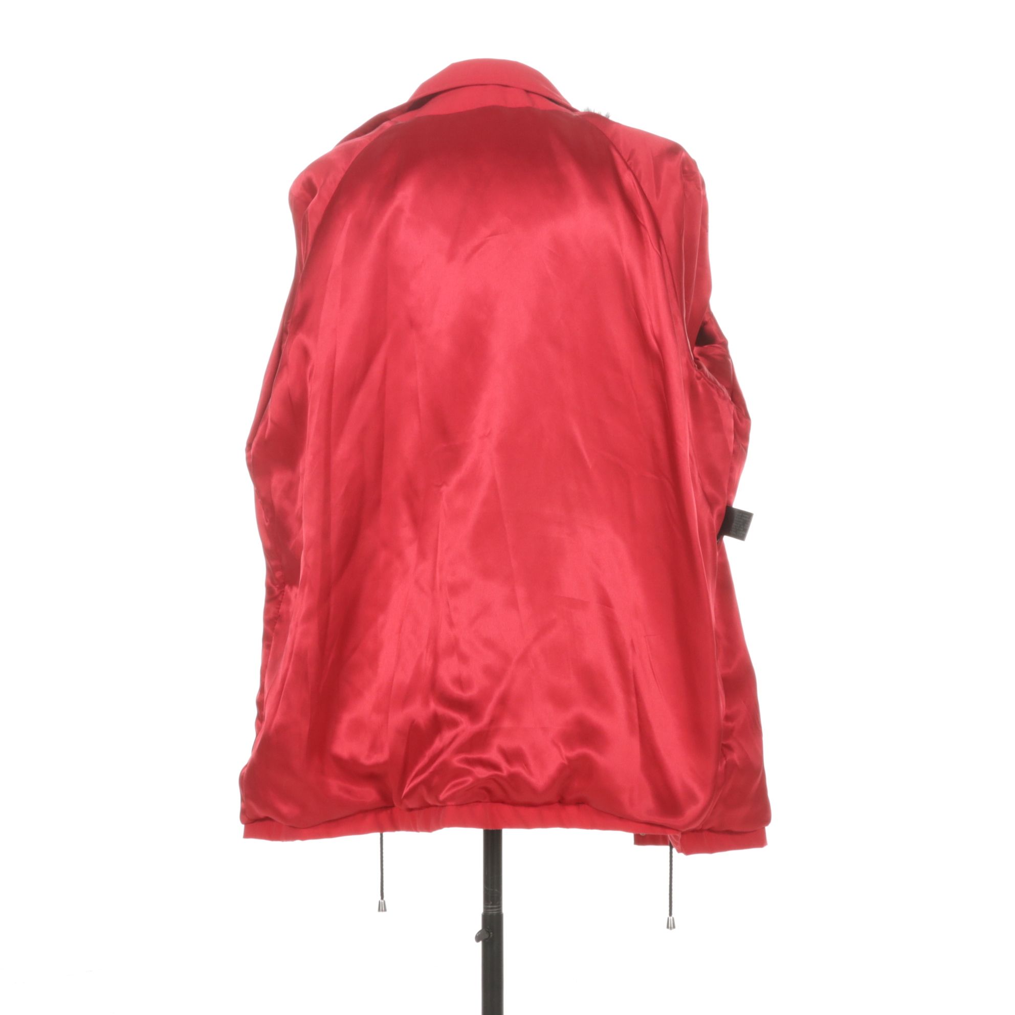 Red Parka with Dyed Fox Fur Trim Hood