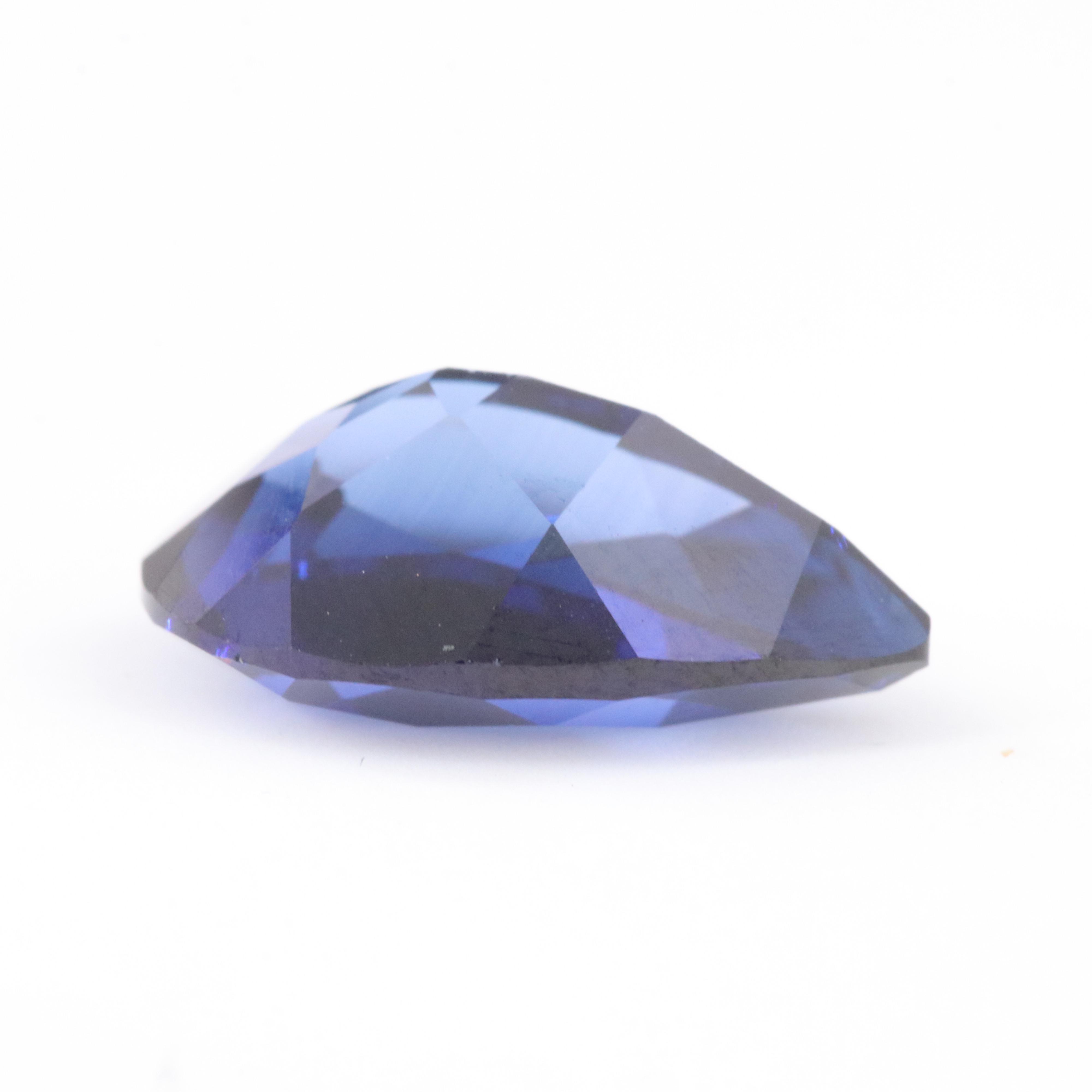 Loose 3.72 CT Lab Grown Sapphire