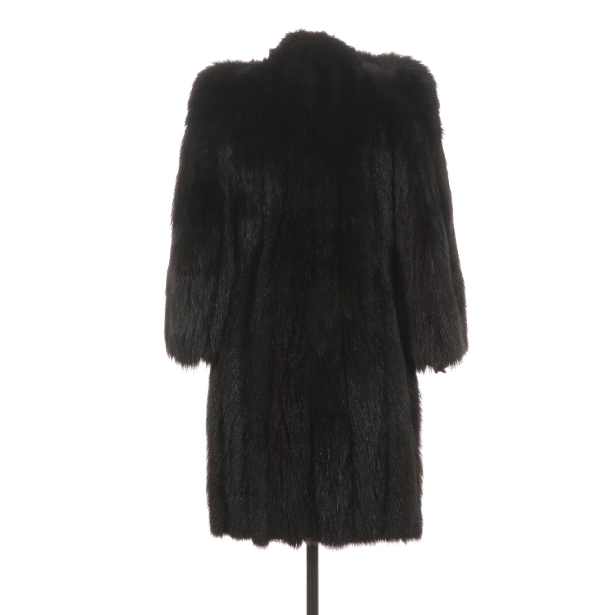 Black Dyed Mink Coat by C.C. Winans Co. Furs, Early-Mid 20th C.