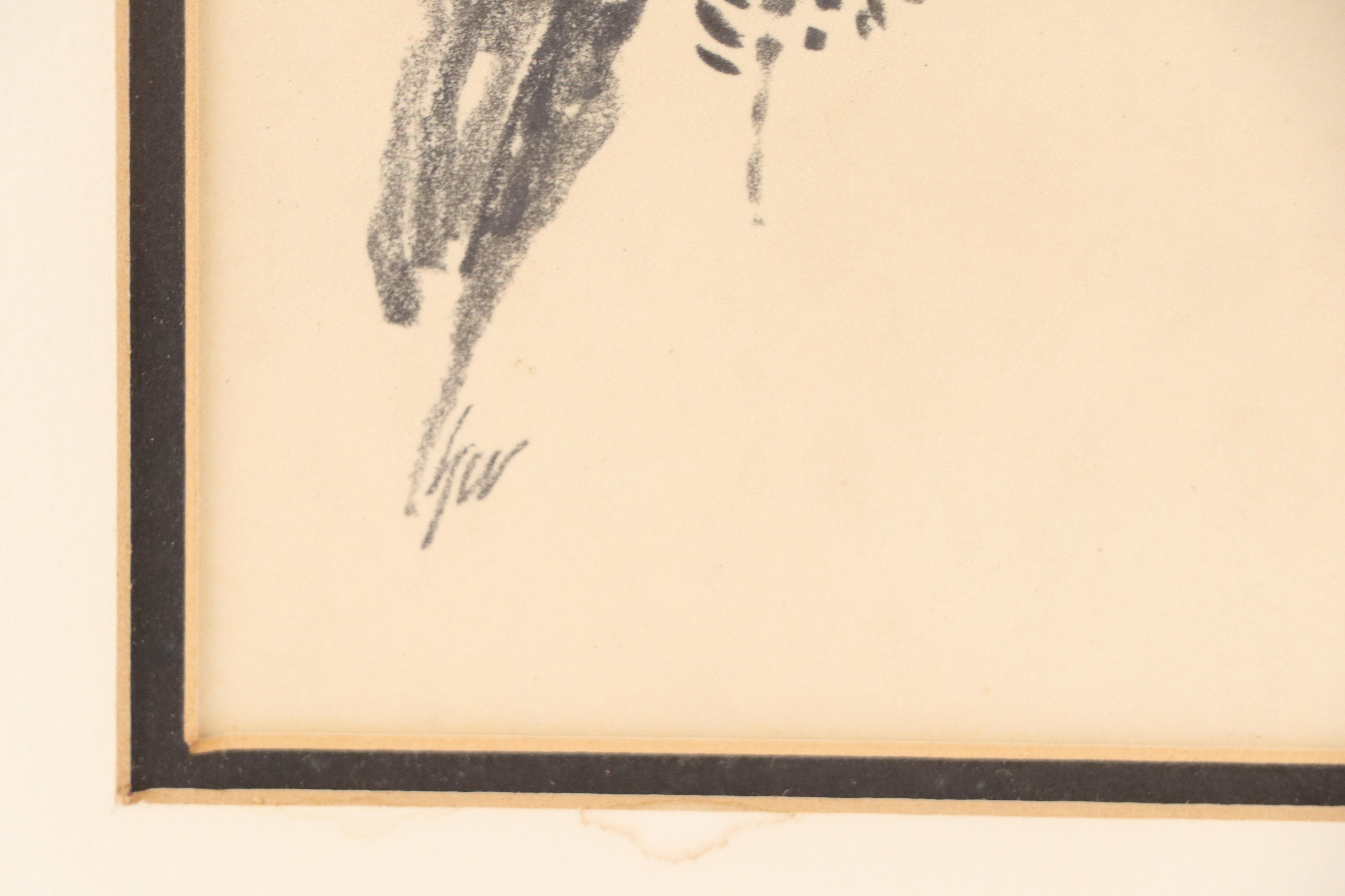 Hollis Wilford Graphite Drawing of Native American Chief