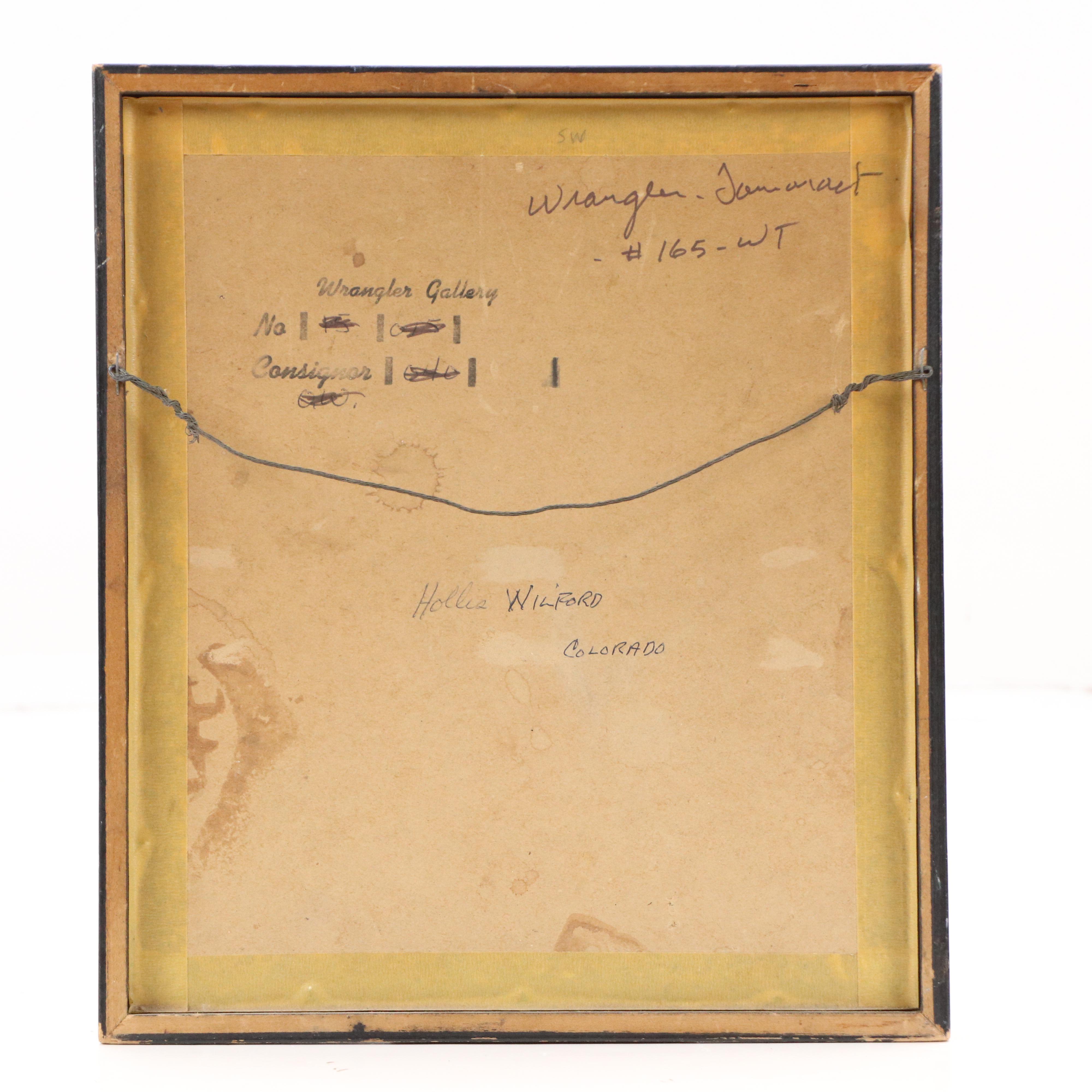 Hollis Wilford Graphite Drawing of Native American Chief