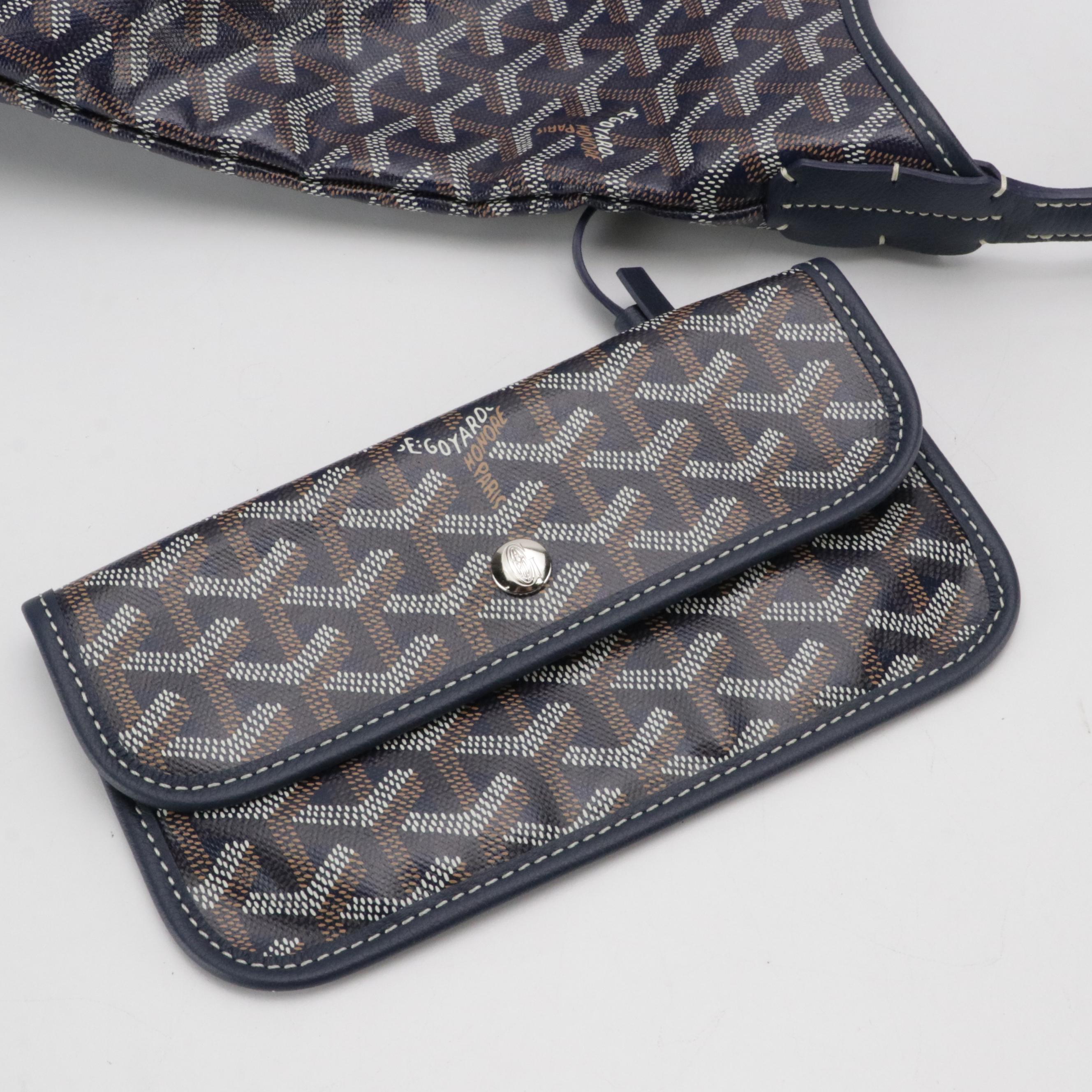 Goyard Bohème Shoulder Bag in Navy Goyardine Canvas