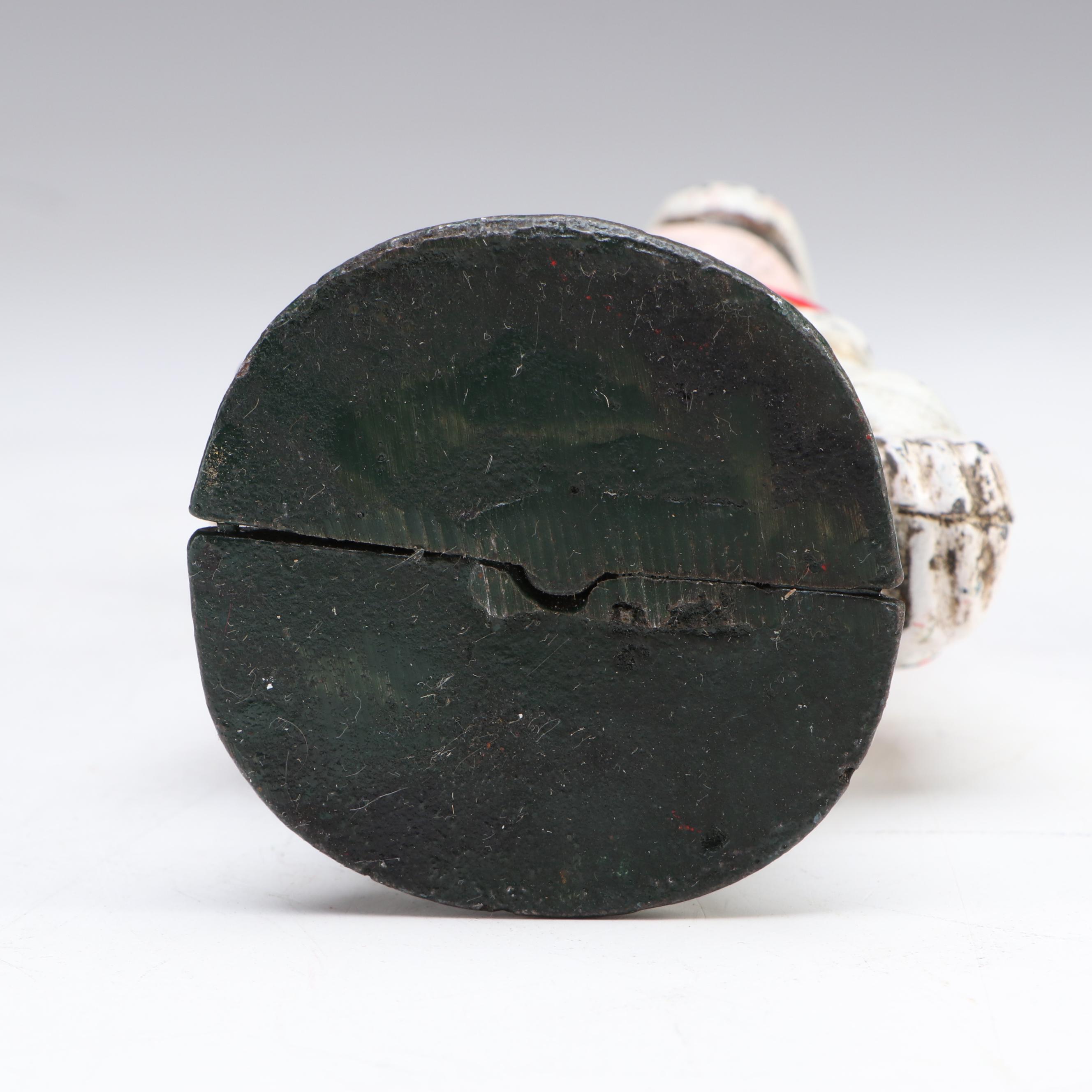 "Popeye The Sailor Man" Cast Iron Coin Bank Reproduction with Metal Trumpet