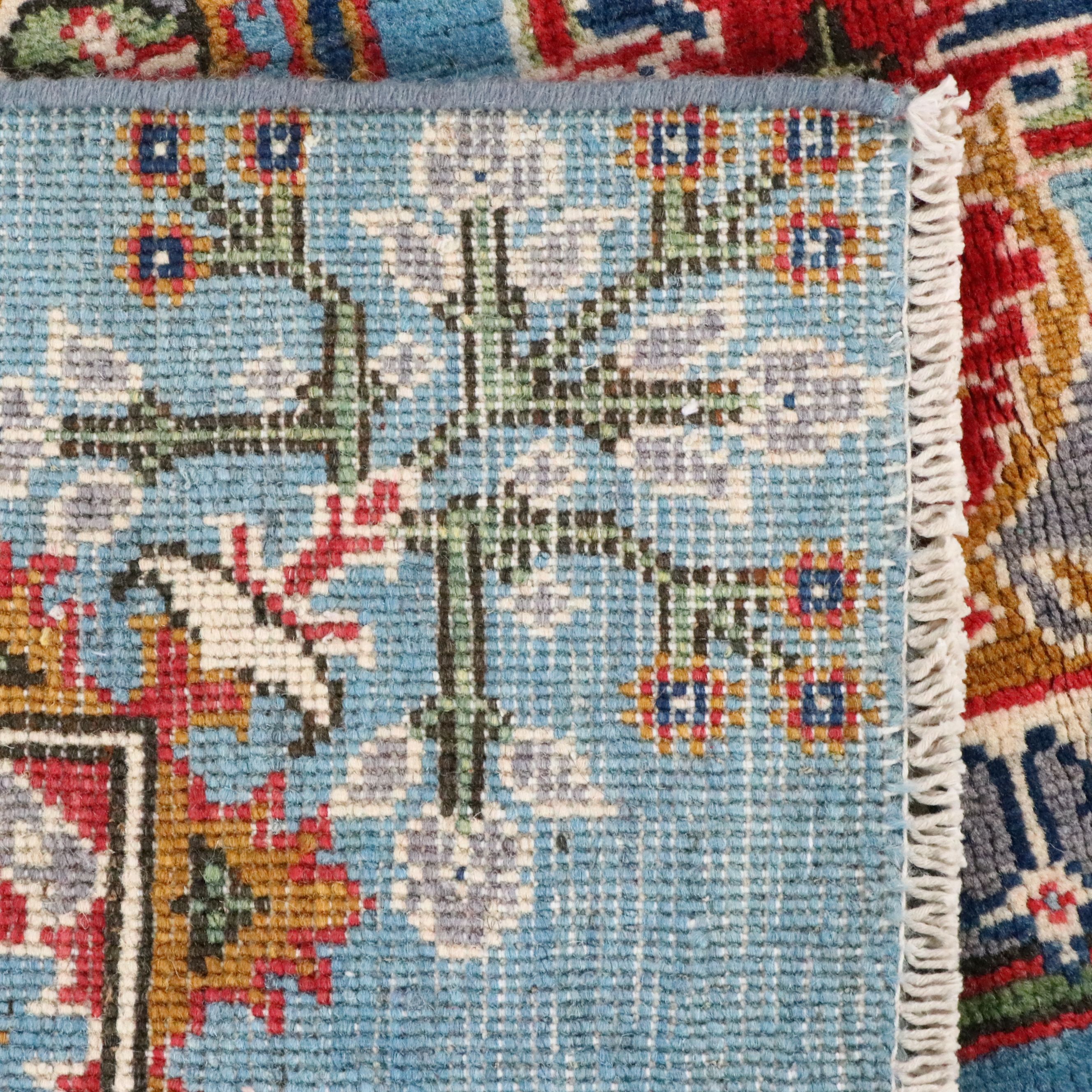 5'5 x 8'1 Hand-Knotted Pakistani Kazak Area Rug