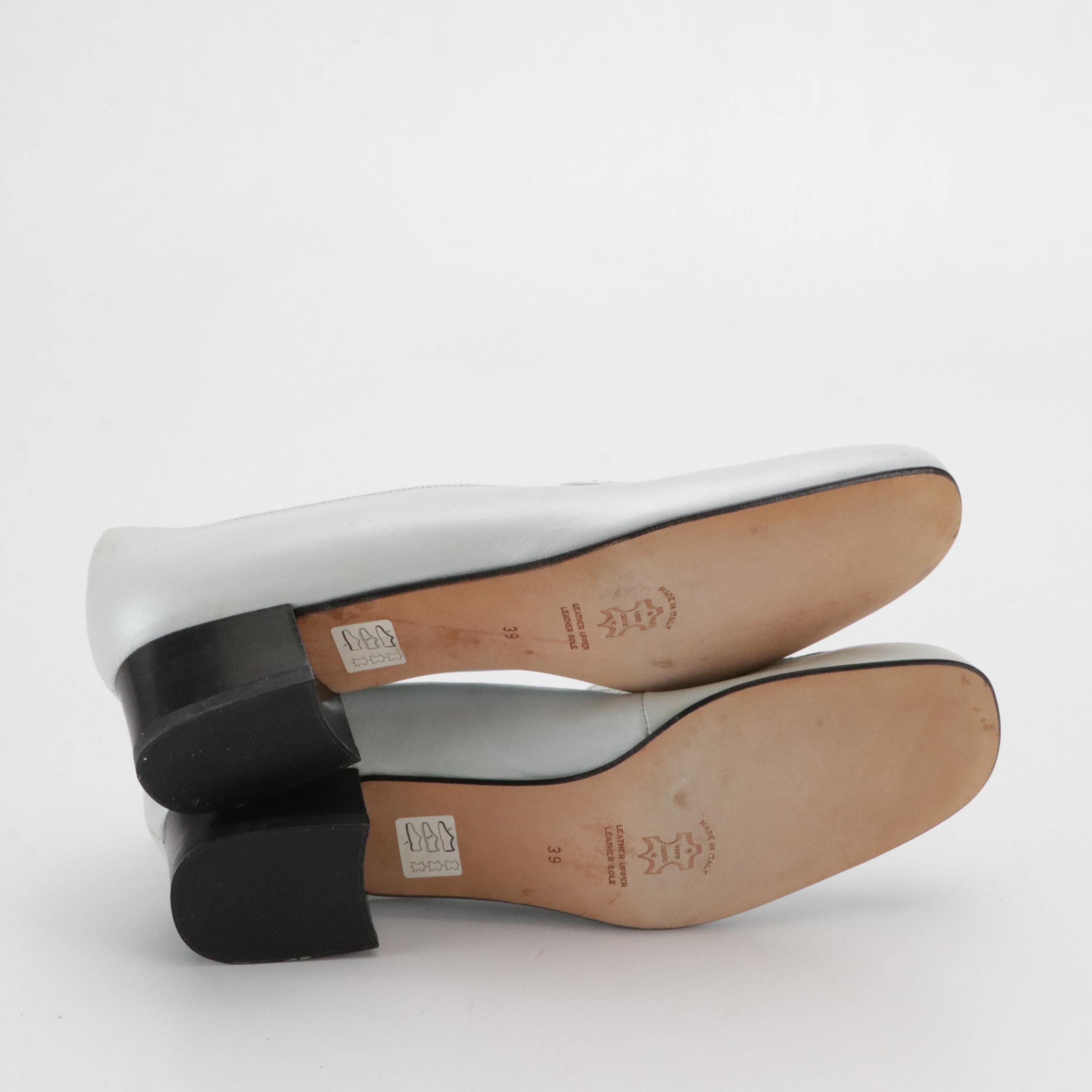 Mauro Vesprini Zebra Print Suede Loafers, Hopman Faded Blue Leather Loafers