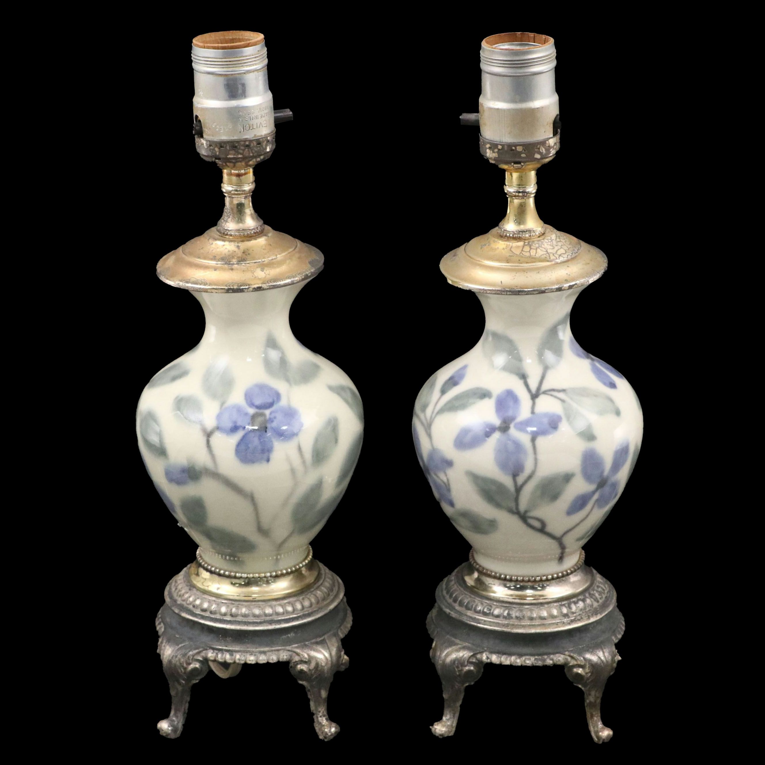 Elizabeth Barrett for Rookwood Ceramic Vase Table Lamps, 1948