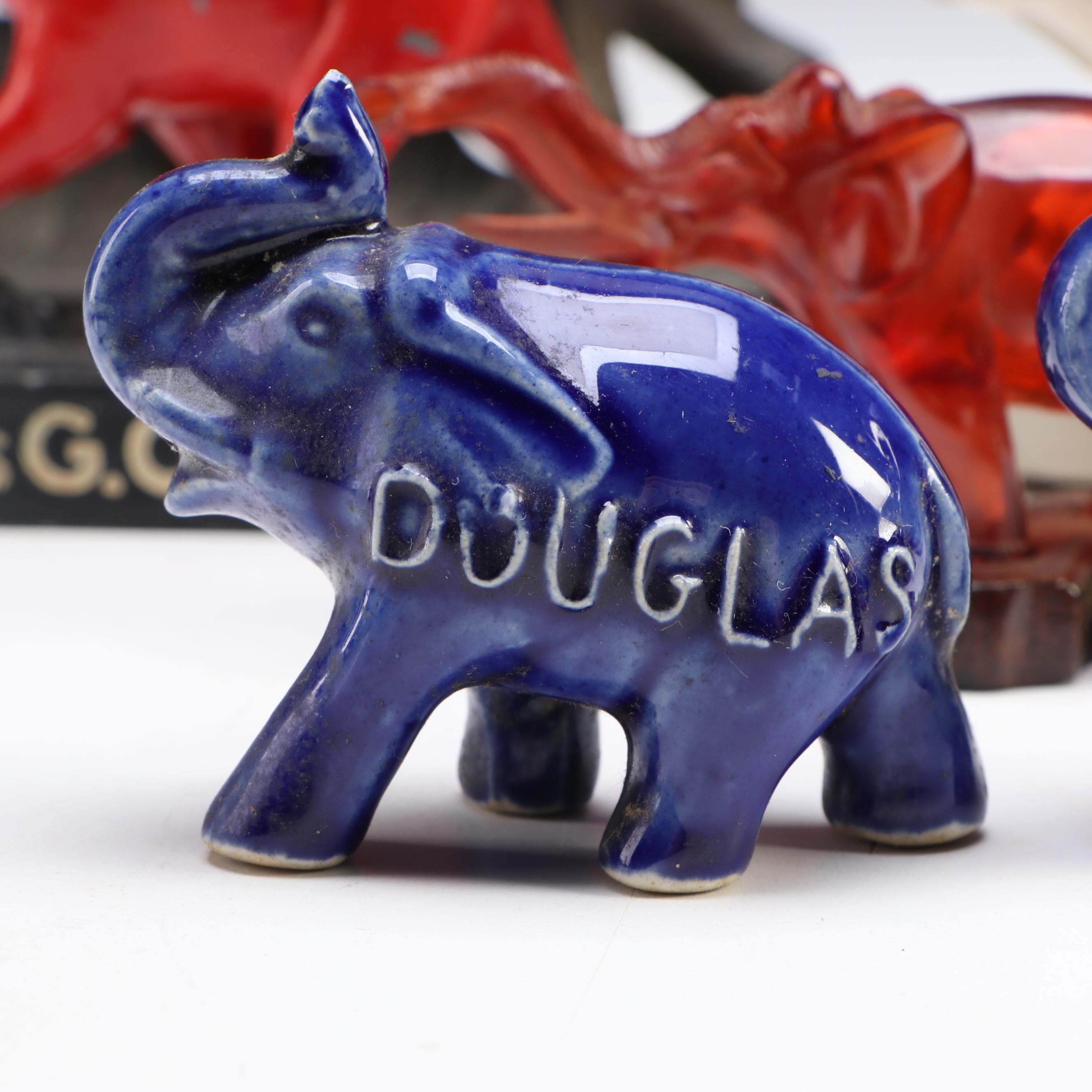 U.S. Senate and Republican Party Cast Iron Elephants and Other Figurines