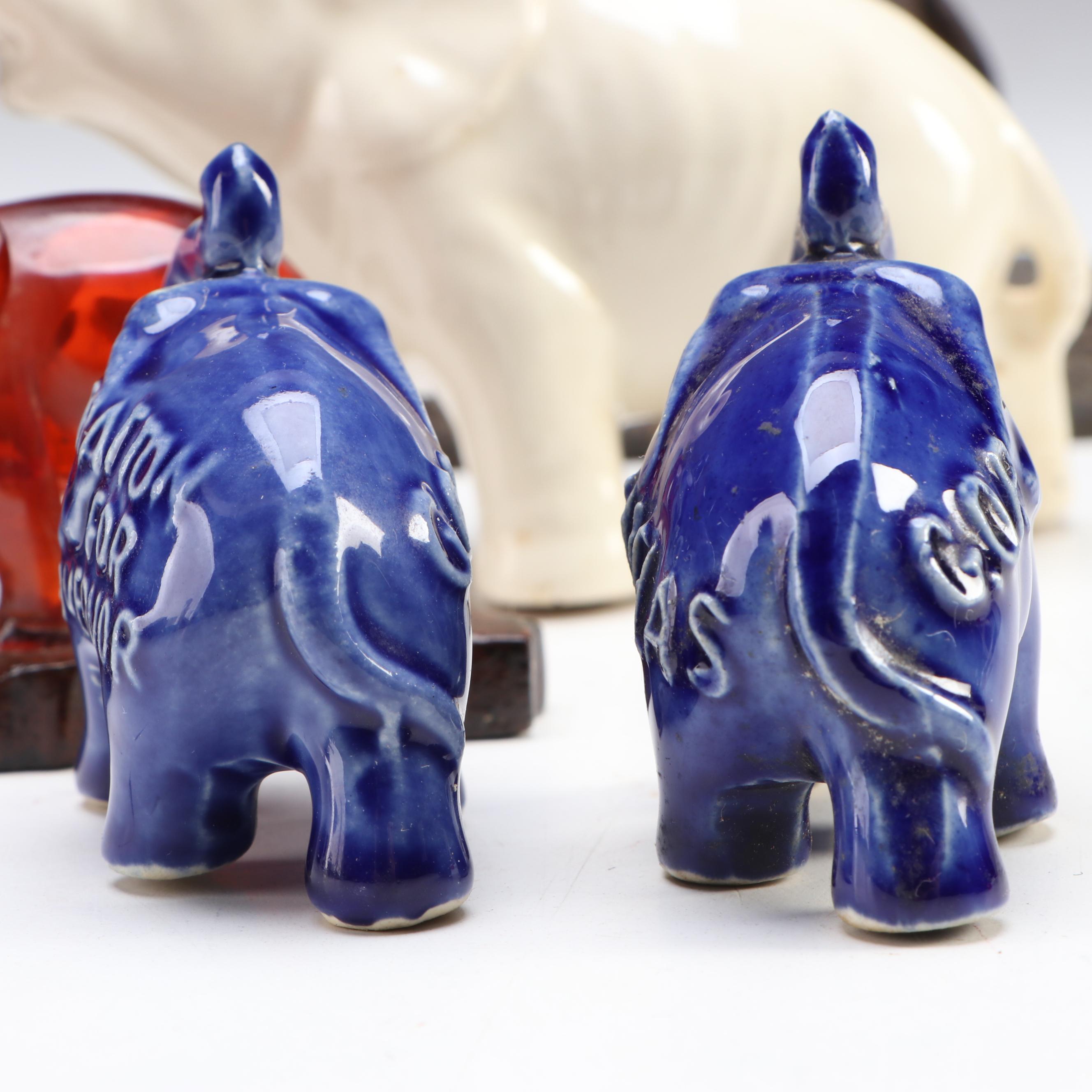 U.S. Senate and Republican Party Cast Iron Elephants and Other Figurines