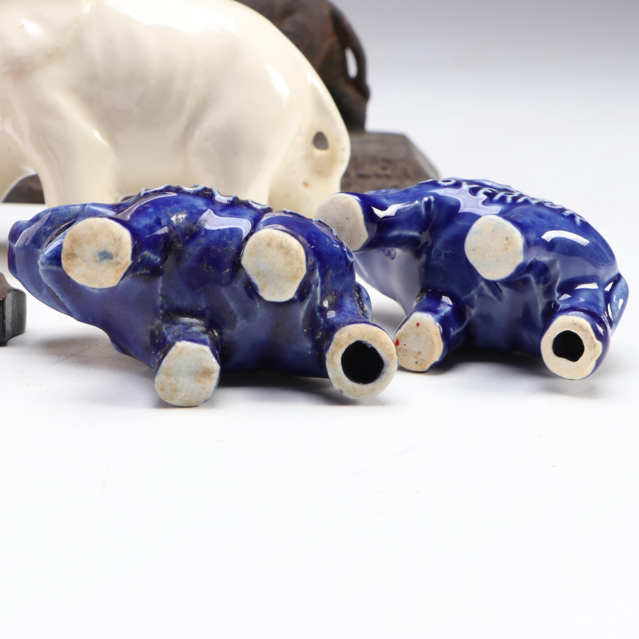U.S. Senate and Republican Party Cast Iron Elephants and Other Figurines