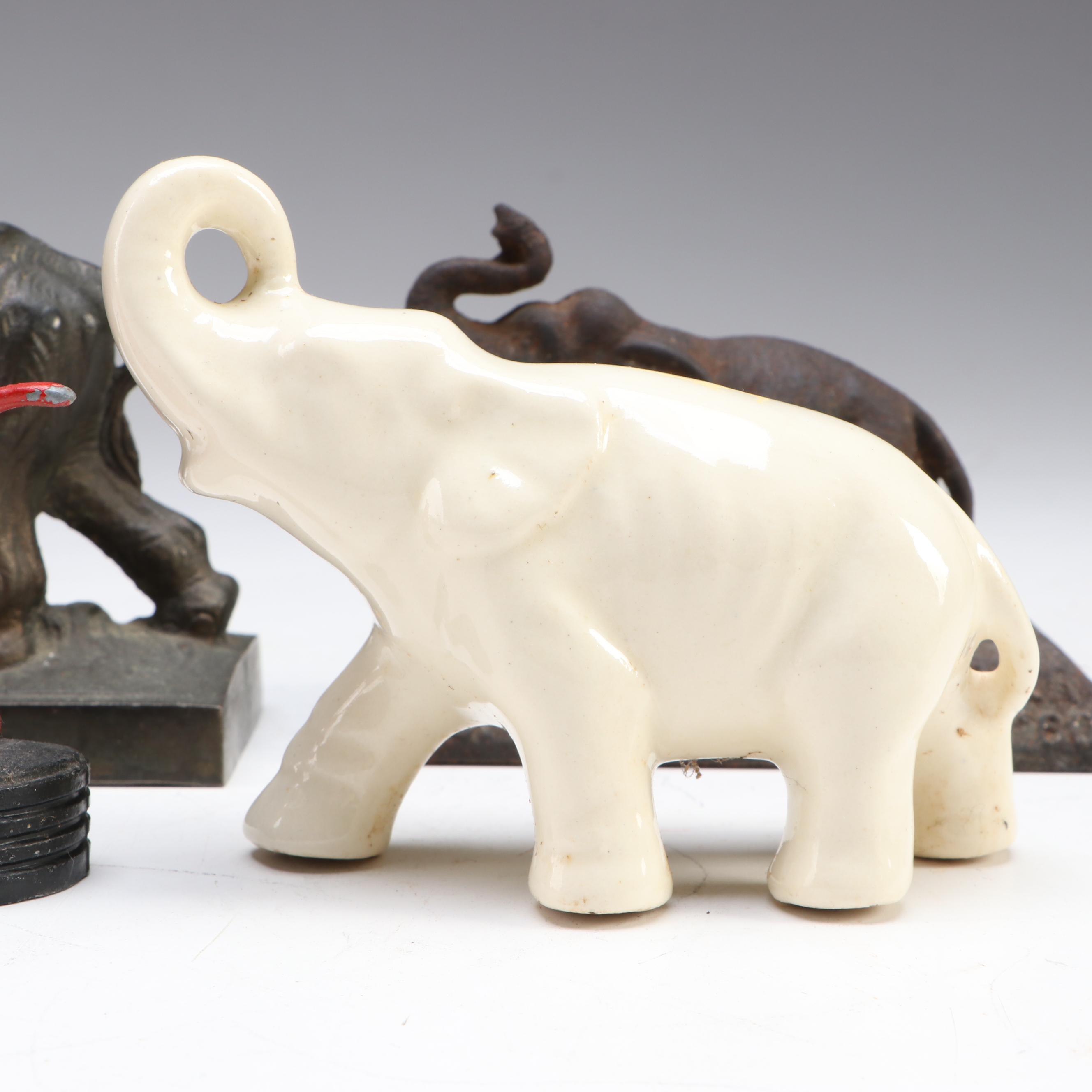 U.S. Senate and Republican Party Cast Iron Elephants and Other Figurines