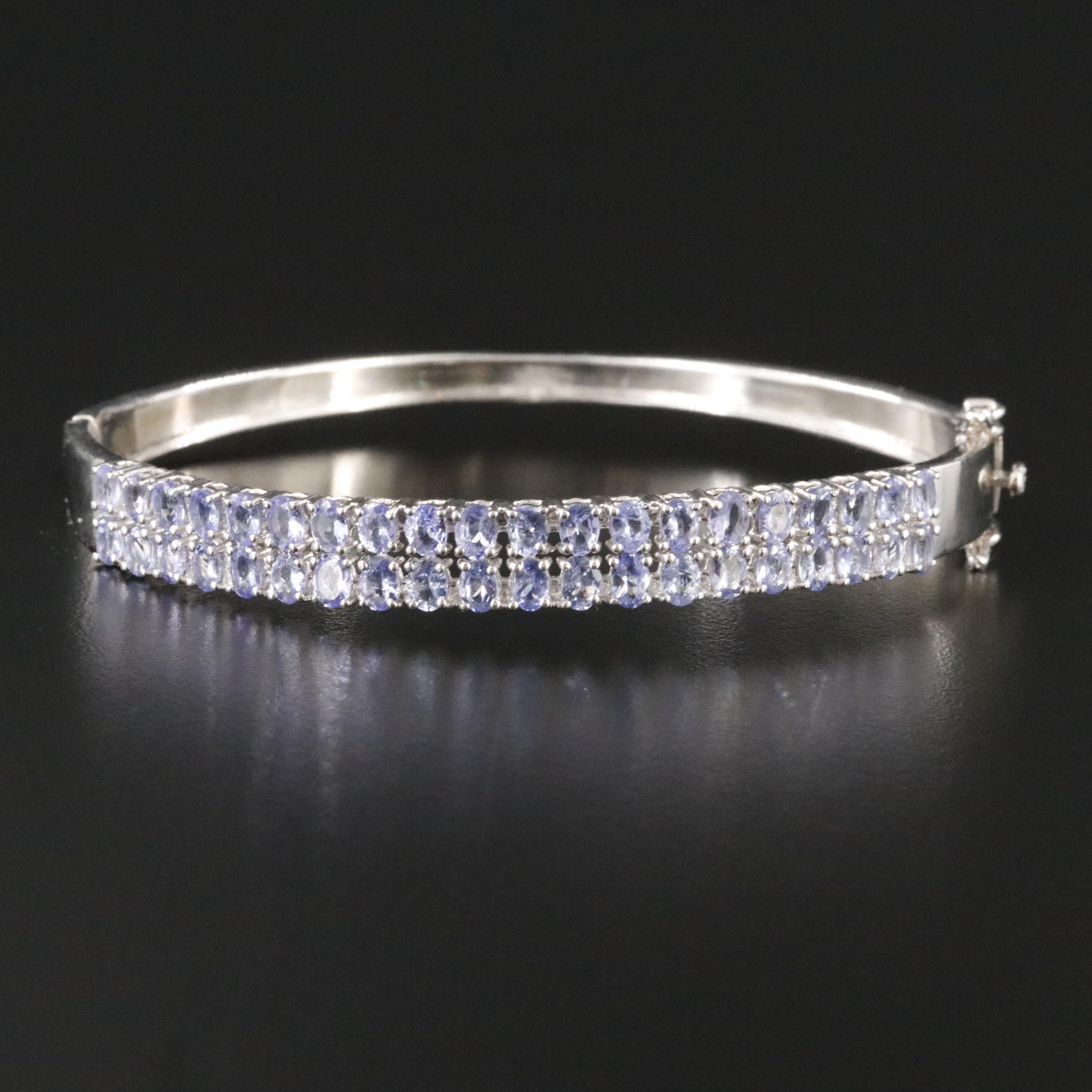 Sterling Tanzanite Bangle