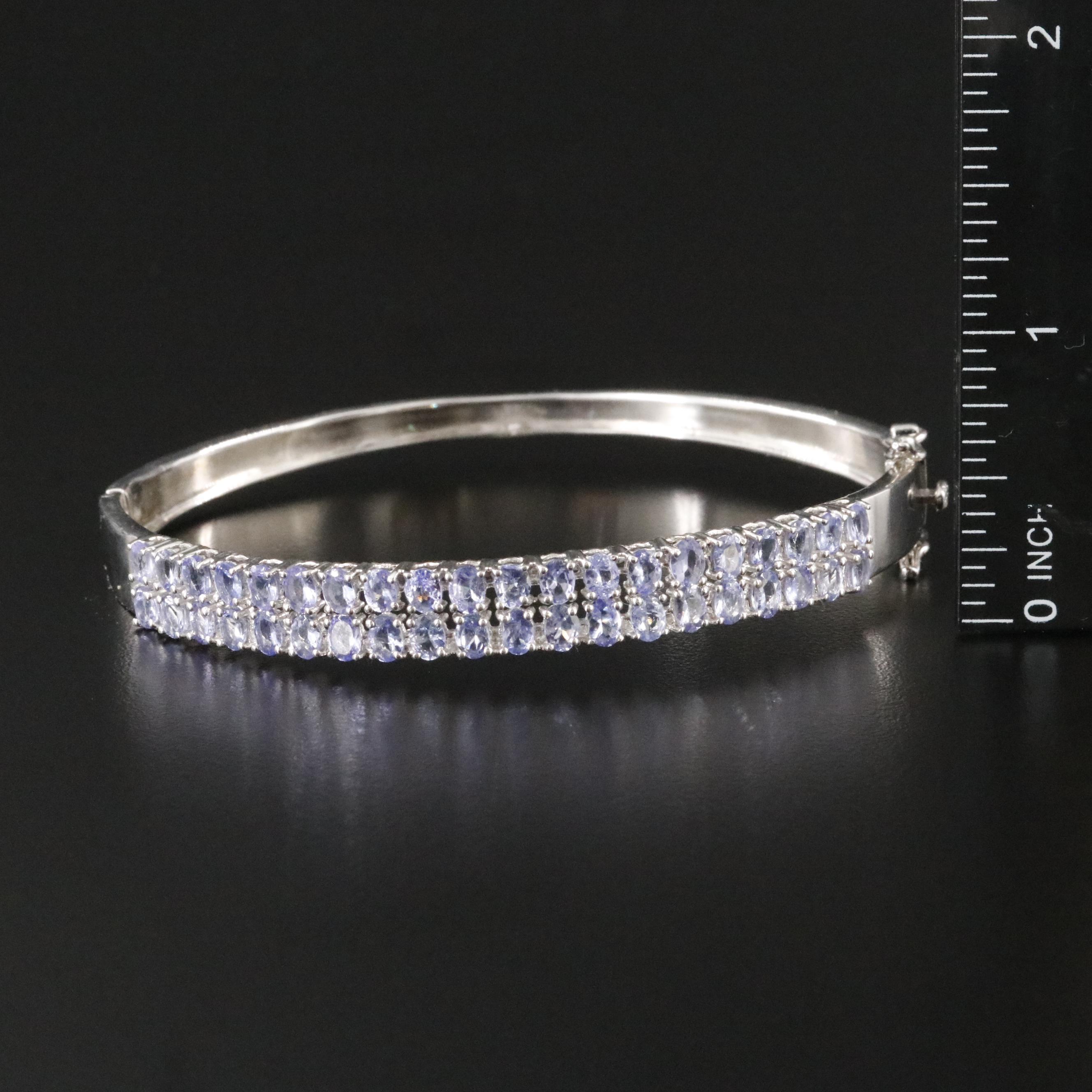 Sterling Tanzanite Bangle