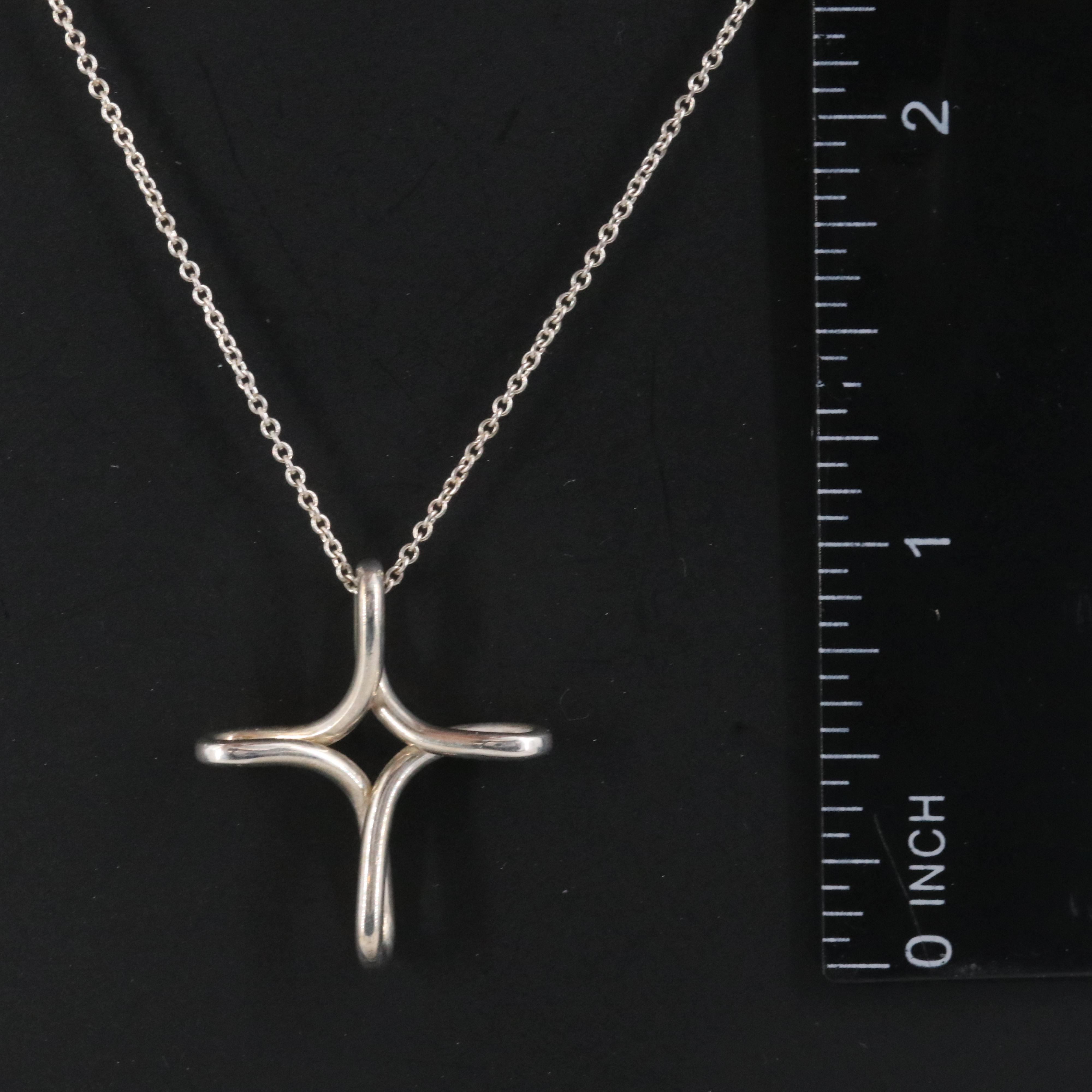 Elsa Peretti for Tiffany & Co. Sterling Infinity Cross Pendant Necklace