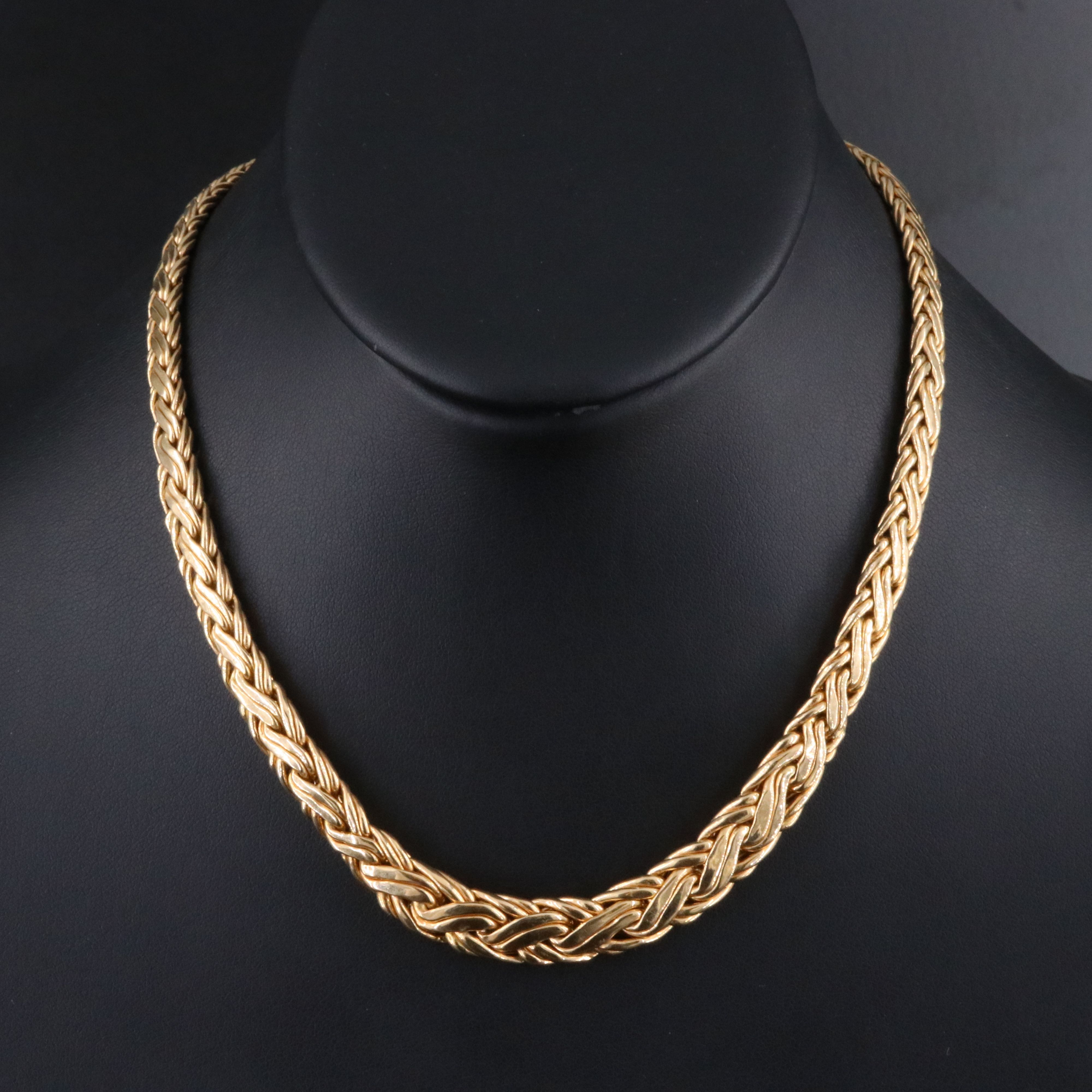 Tiffany & Co. 14K Graduated Byzantine Necklace