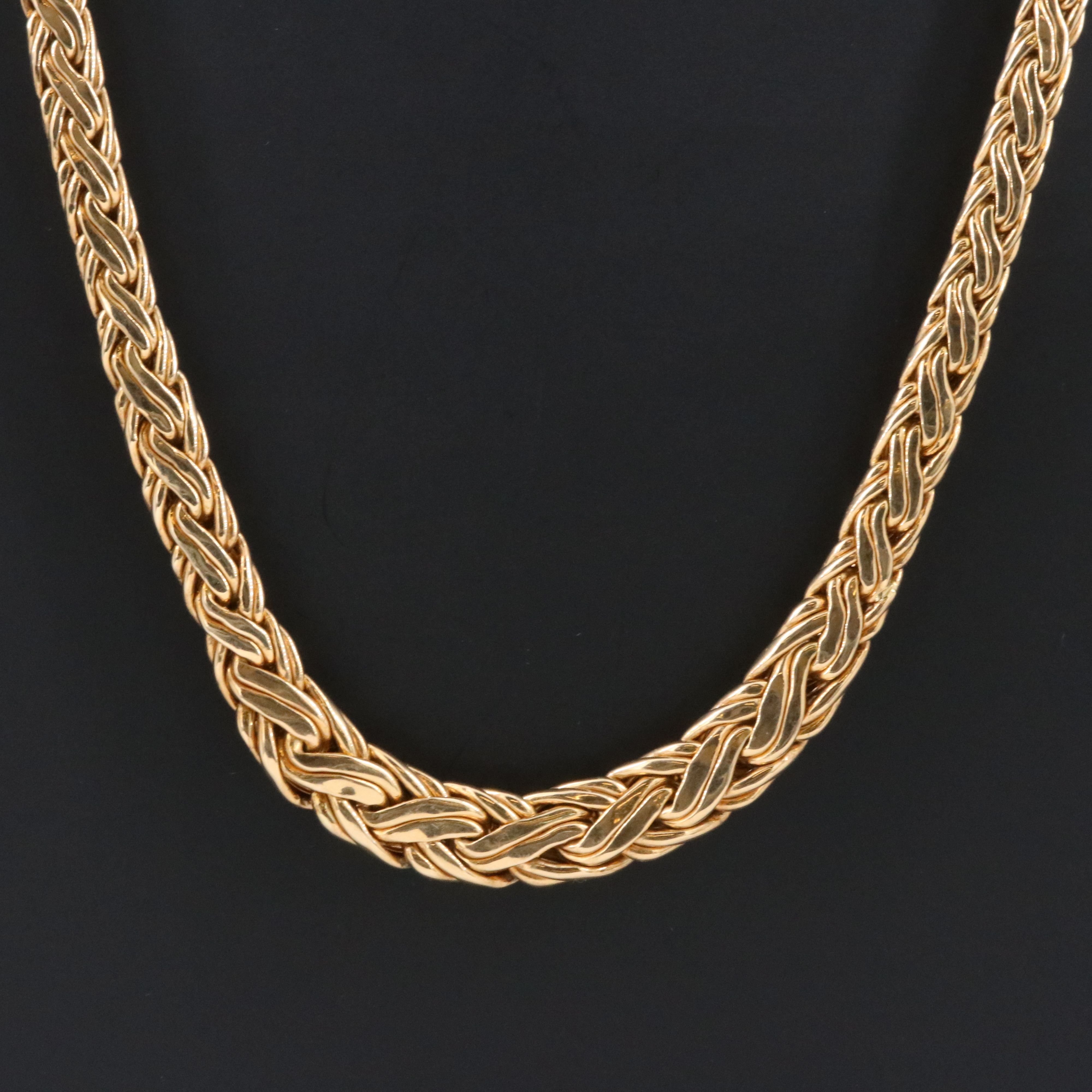 Tiffany & Co. 14K Graduated Byzantine Necklace