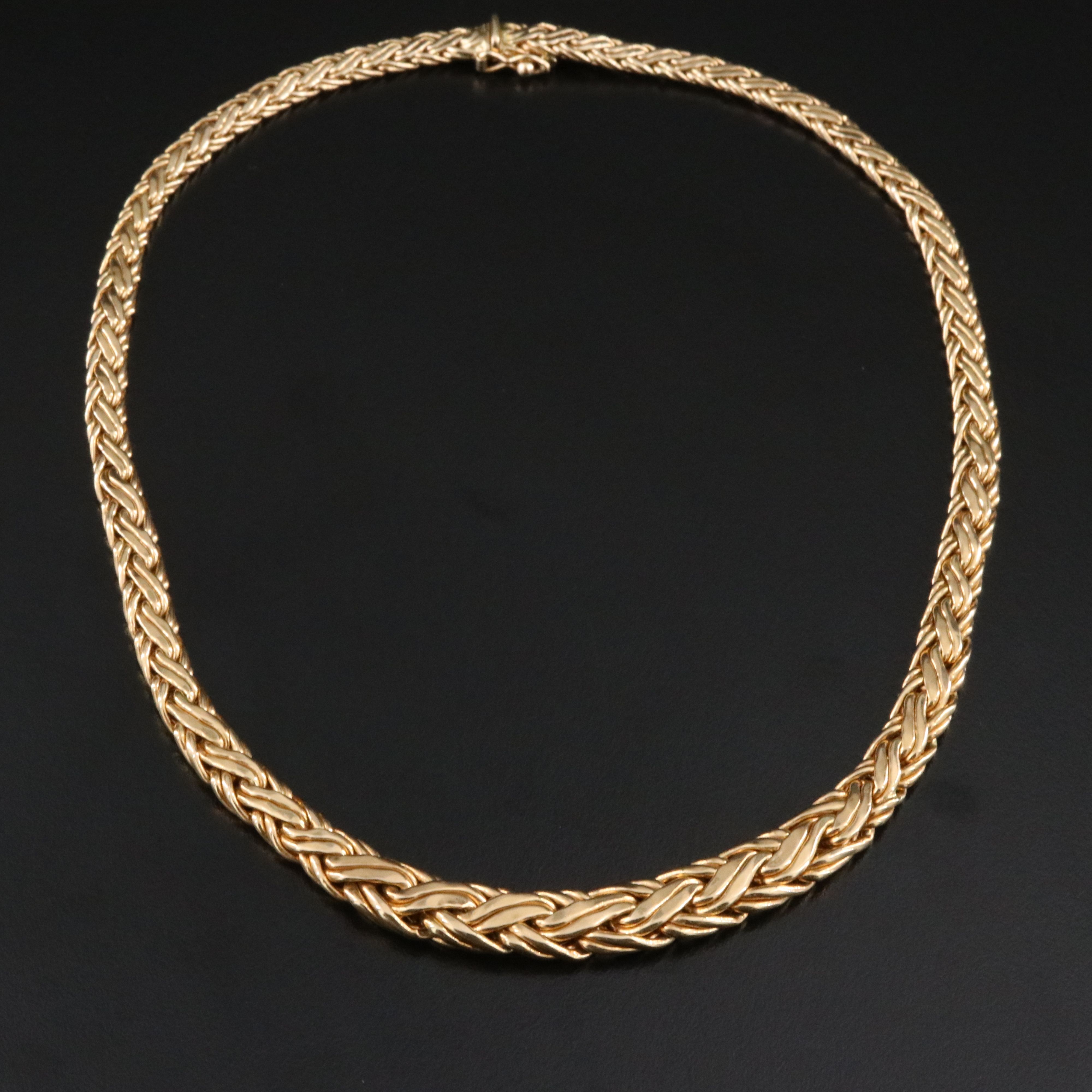 Tiffany & Co. 14K Graduated Byzantine Necklace