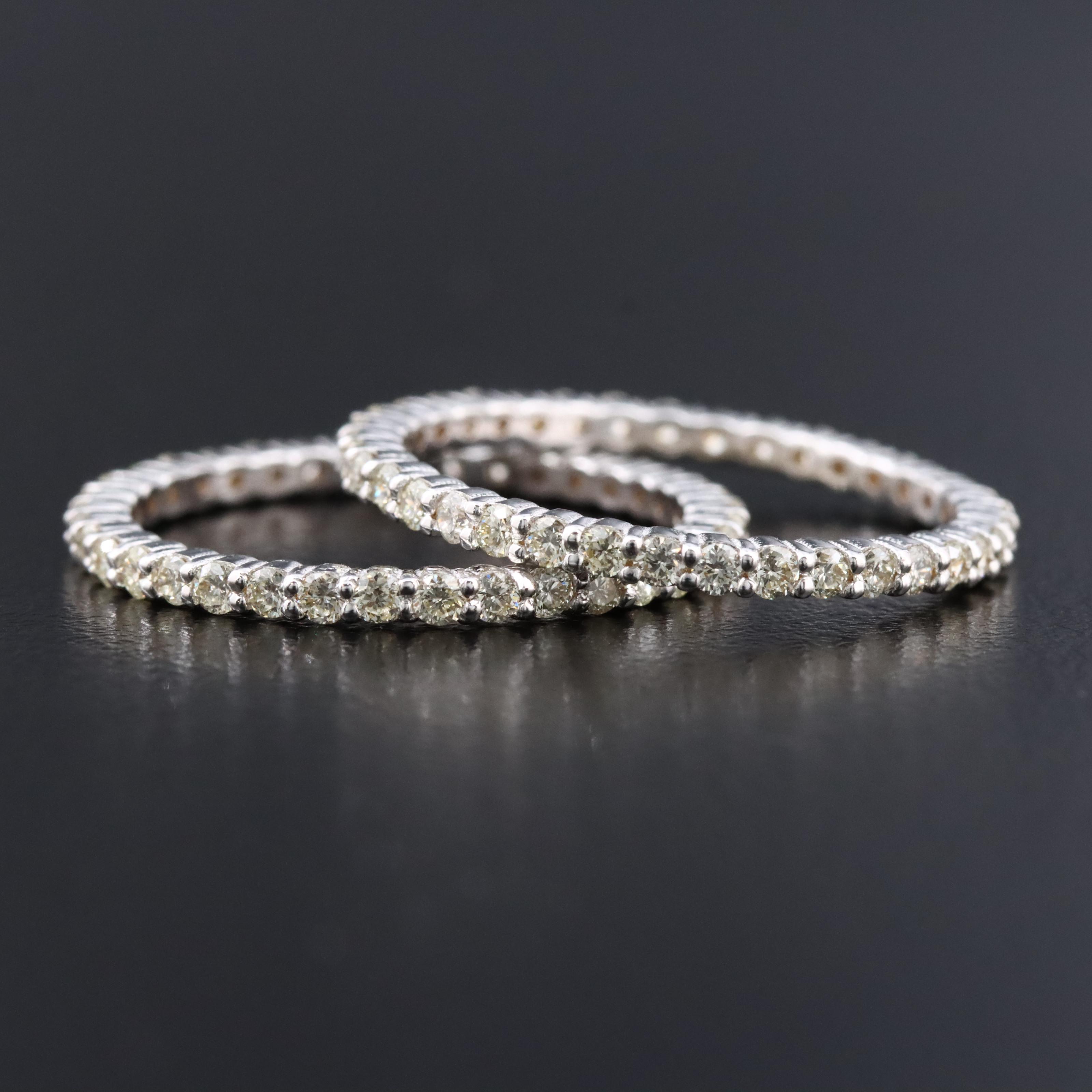 14K 1.26 CTW Diamond Eternity Bands