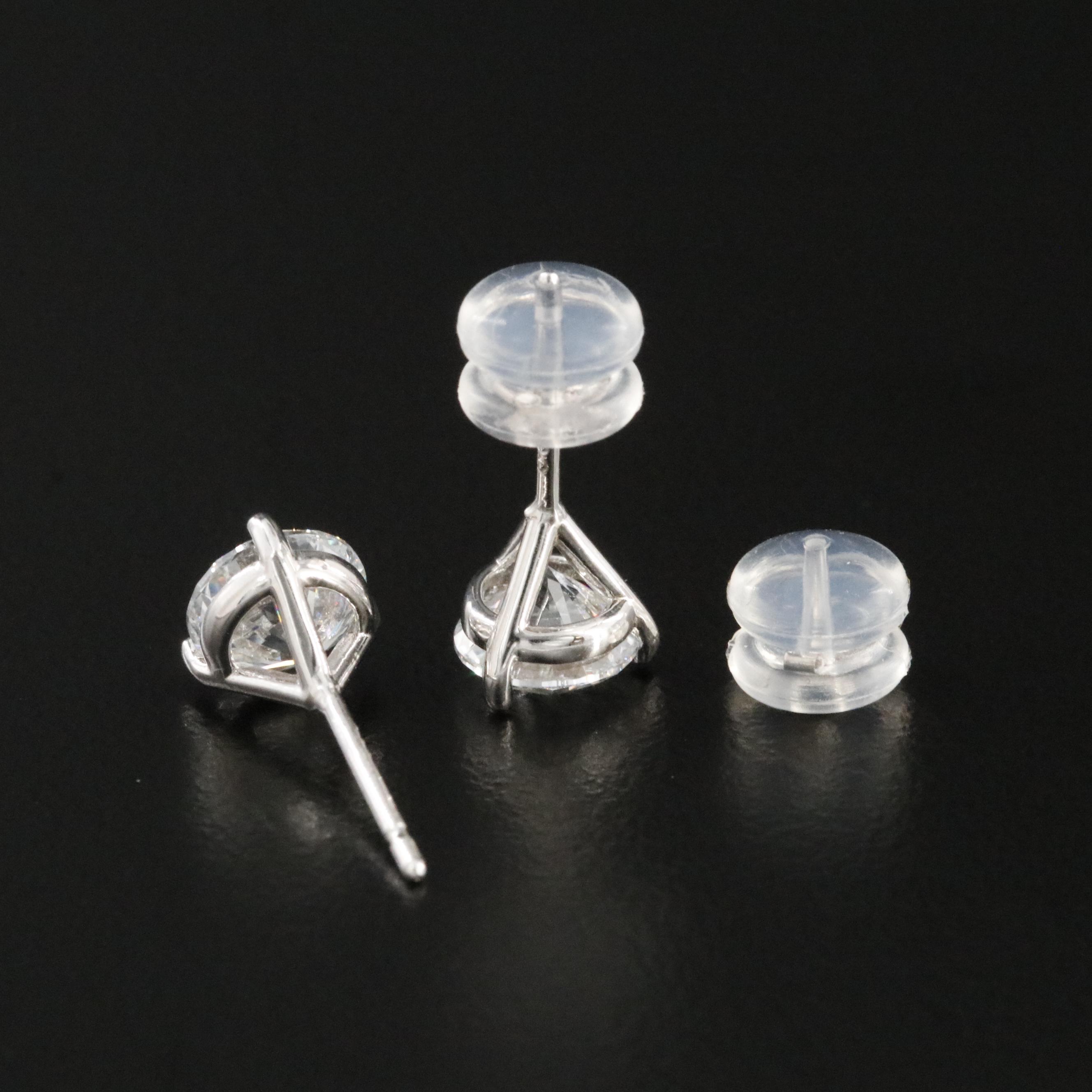 14K 1.89 CTW Lab Grown Diamond Solitaire Earrings