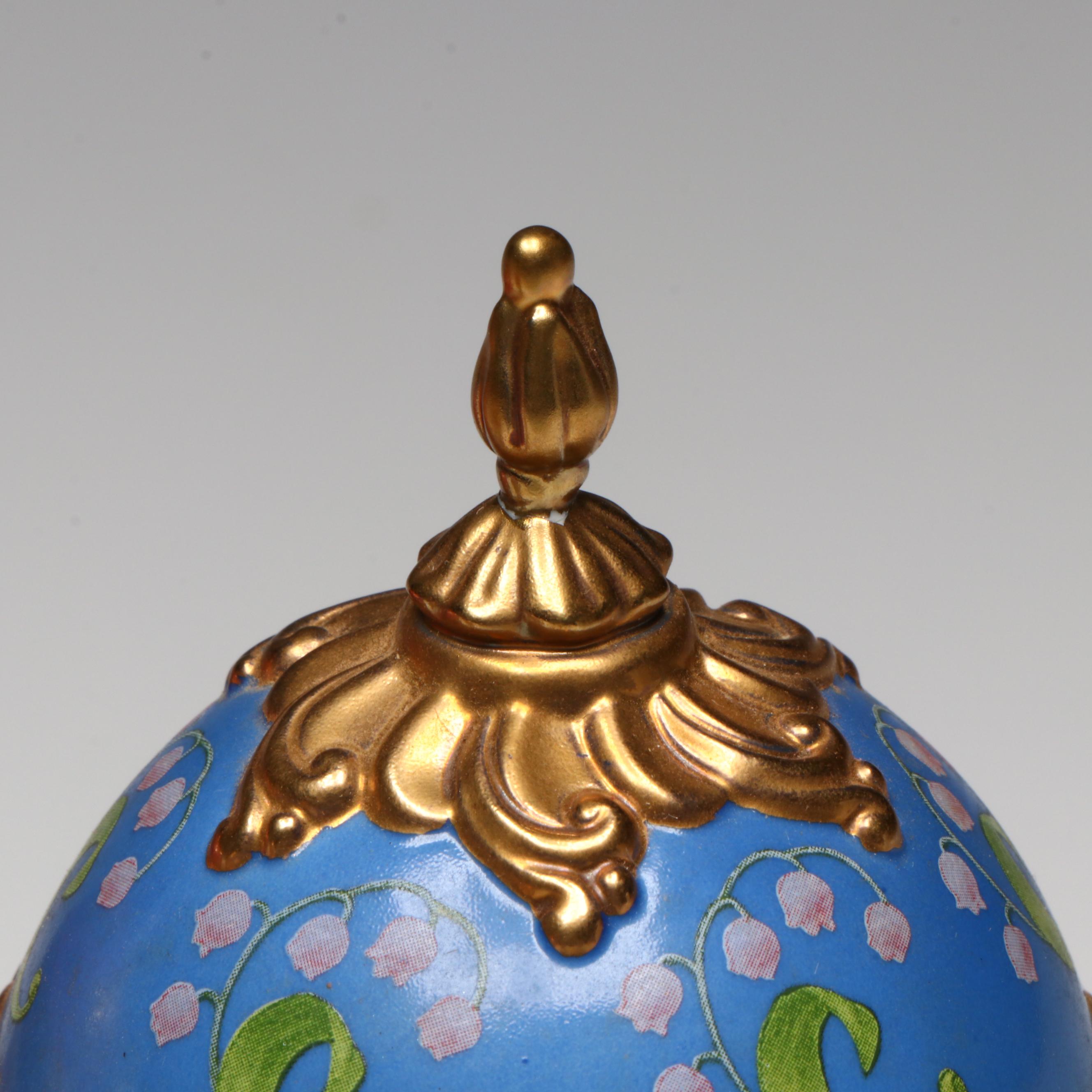 House of Fabergé "Pansy," "Narcissus," and More Porcelain Musical Eggs