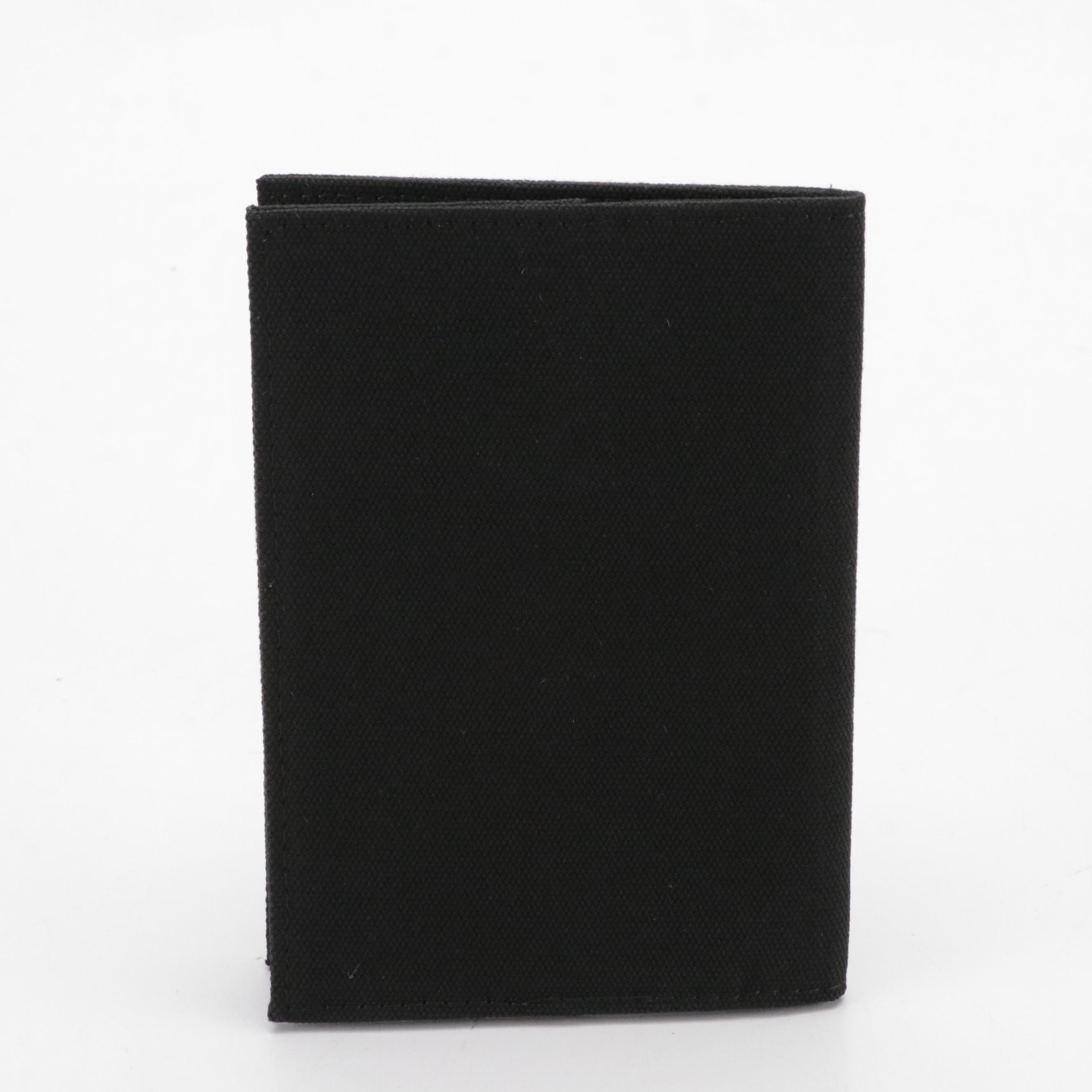 Burberry Parfums Promotional Black Canvas Passport Holder