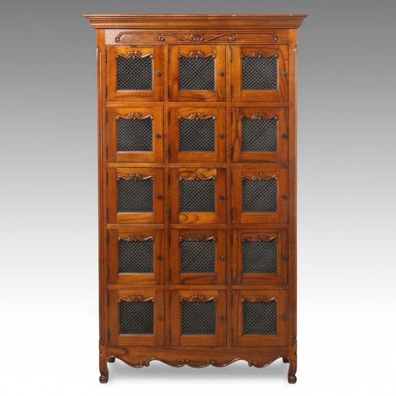 French Provincial Style Fifteen-Door Cabinet