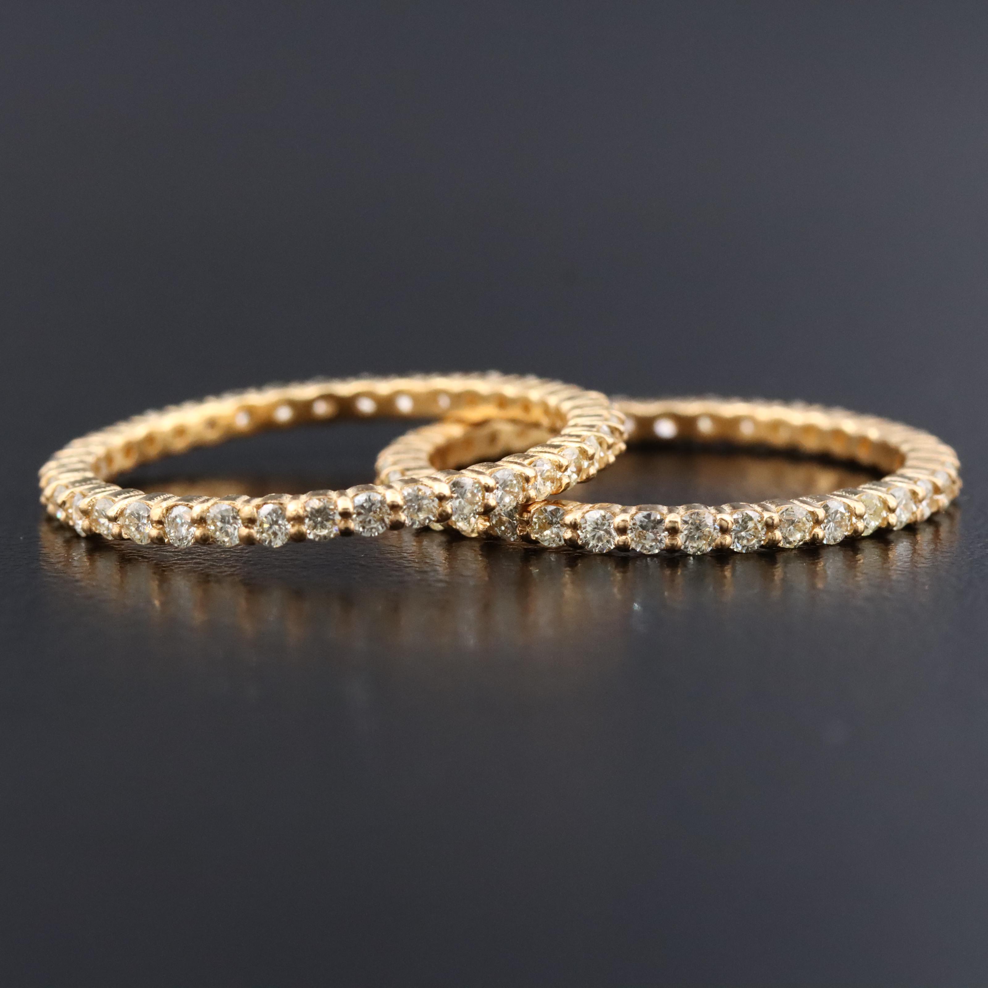 14K 1.26 CTW Diamond Eternity Bands