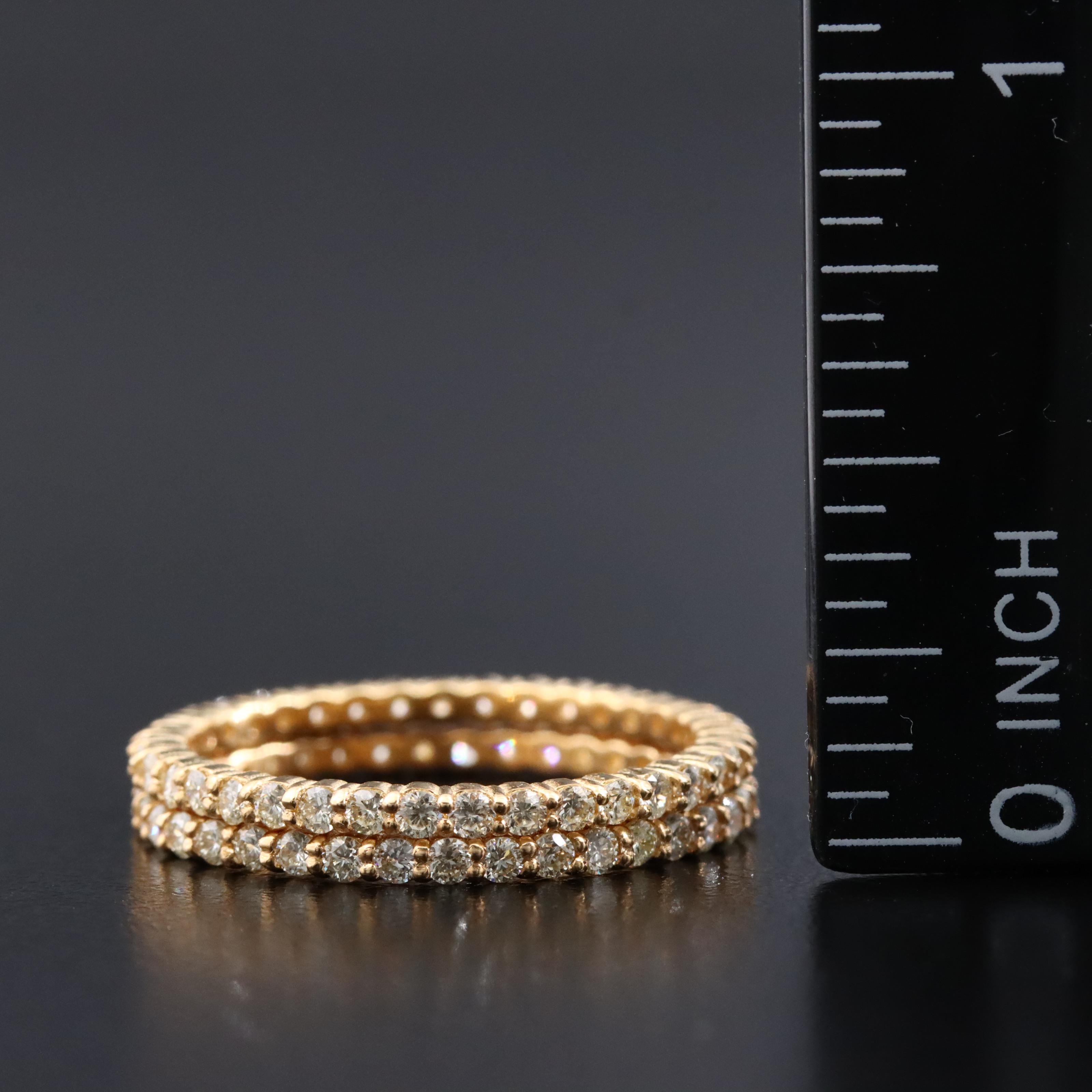 14K 1.26 CTW Diamond Eternity Bands