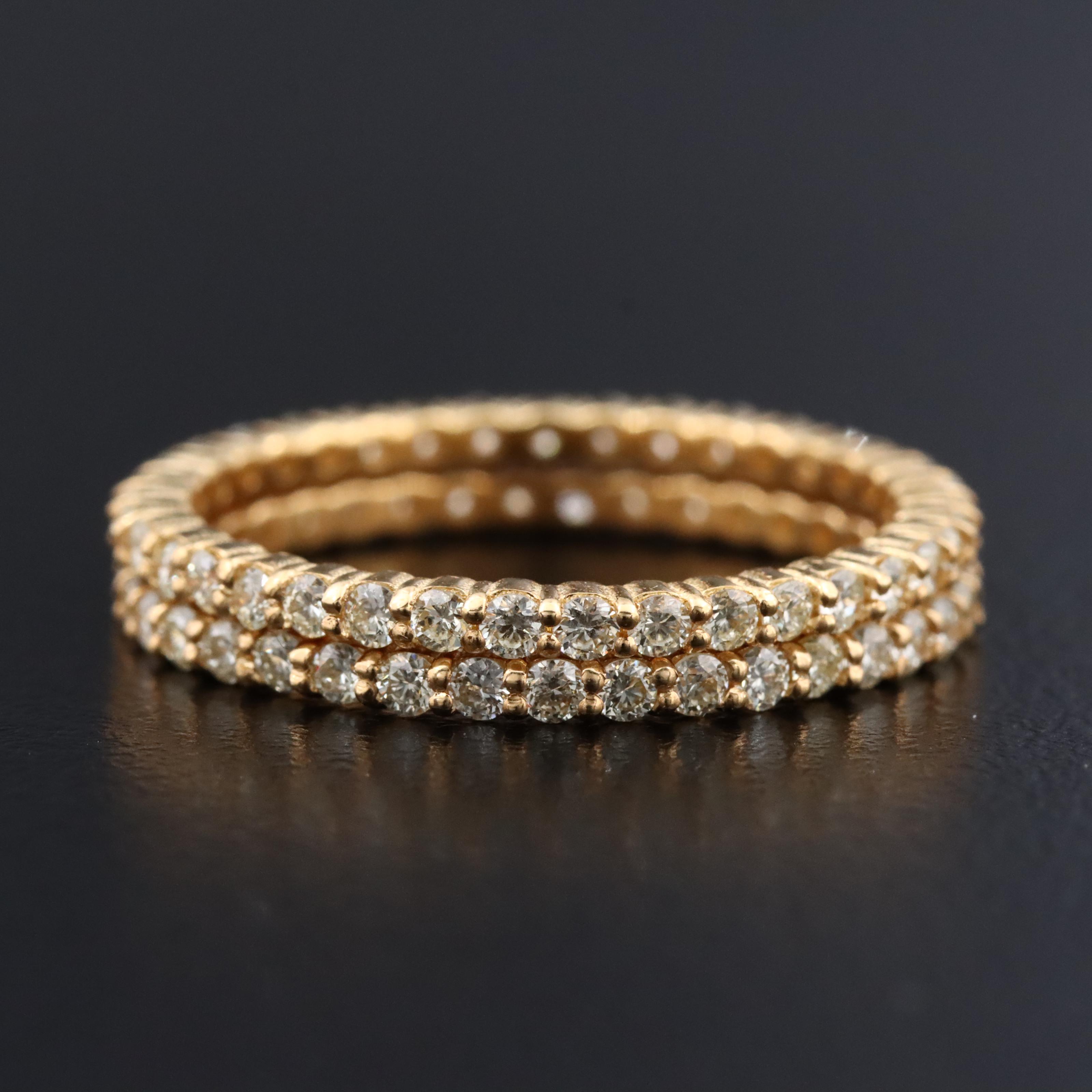 14K 1.26 CTW Diamond Eternity Bands